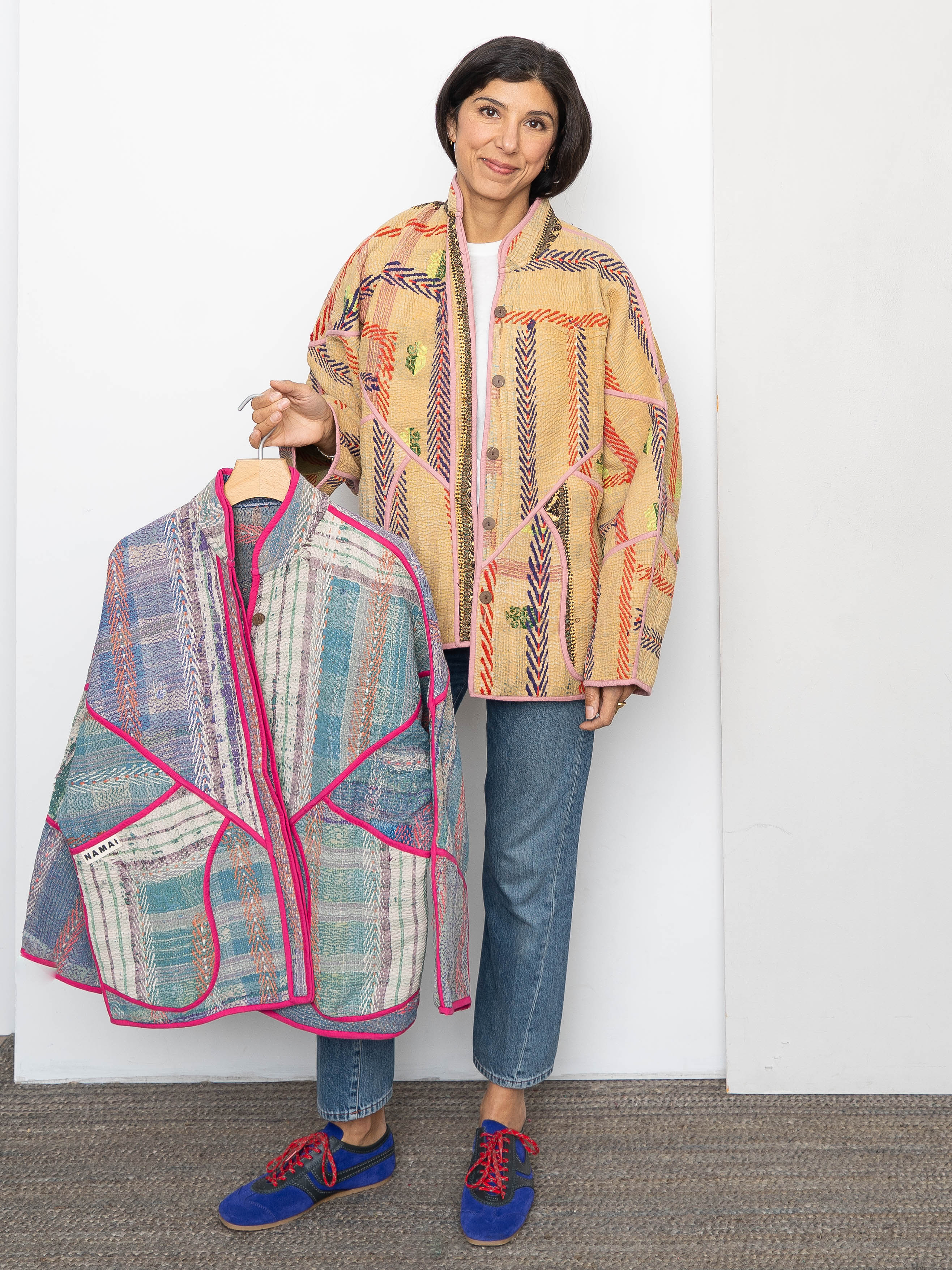 The Ladhiya Quilted Patchwork Kantha Jacket