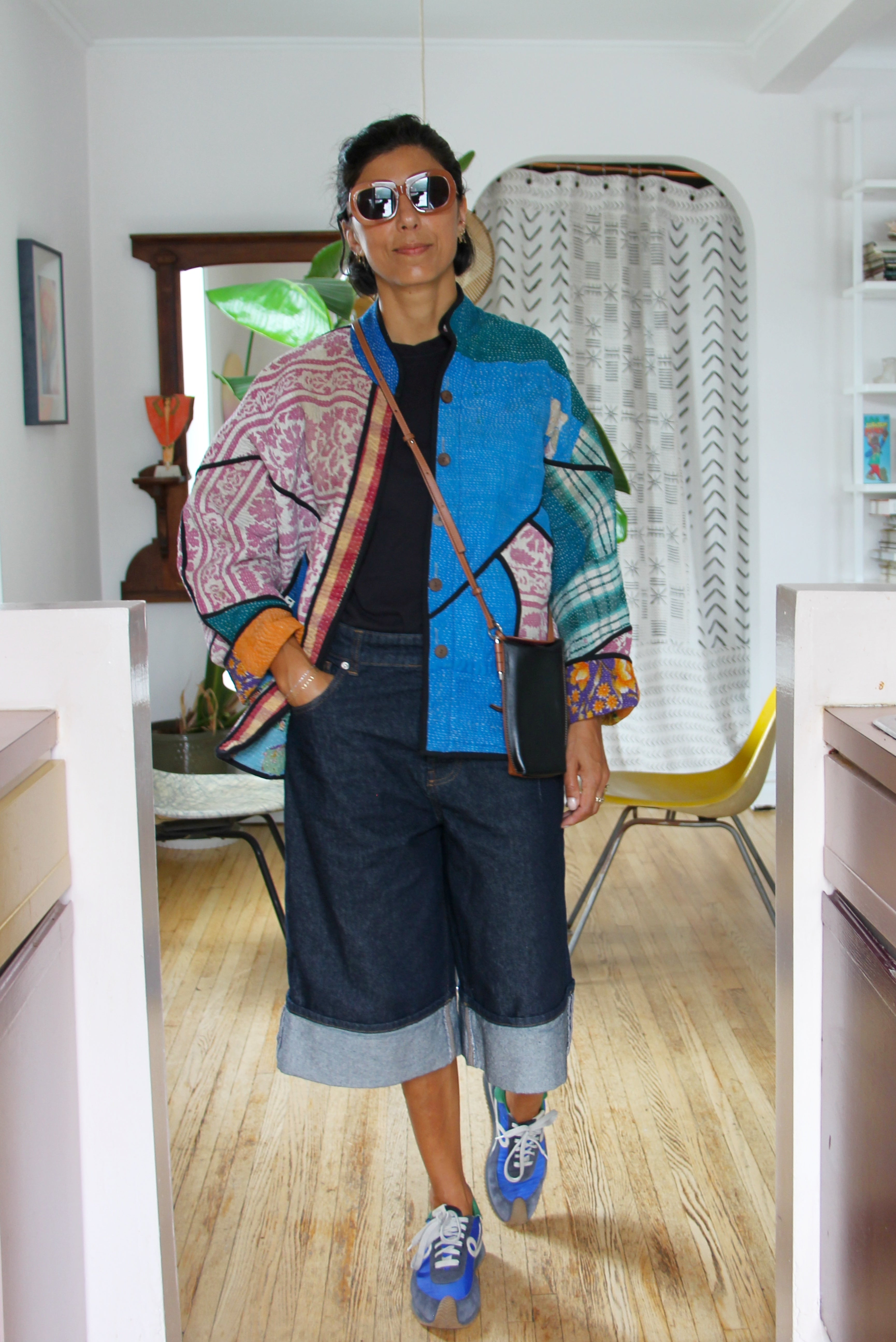 The Ladhiya Quilted Patchwork Kantha Jacket