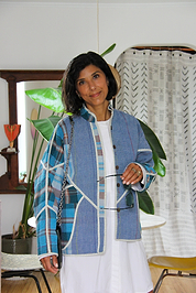 The Ladhiya Quilted Patchwork Kantha Jacket