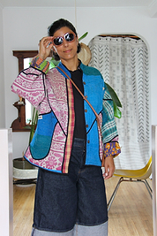 The Ladhiya Quilted Patchwork Kantha Jacket