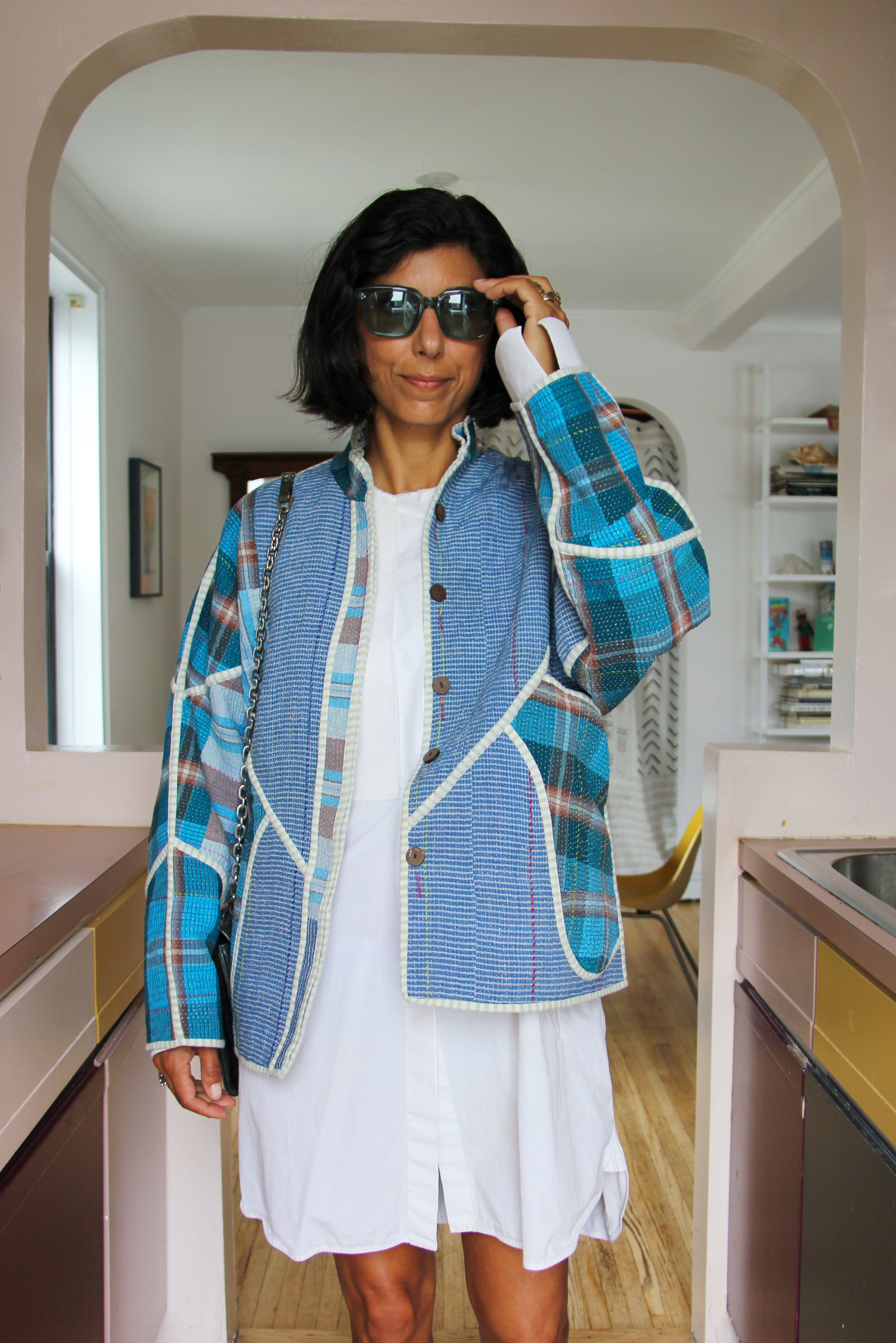 The Ladhiya Quilted Patchwork Kantha Jacket