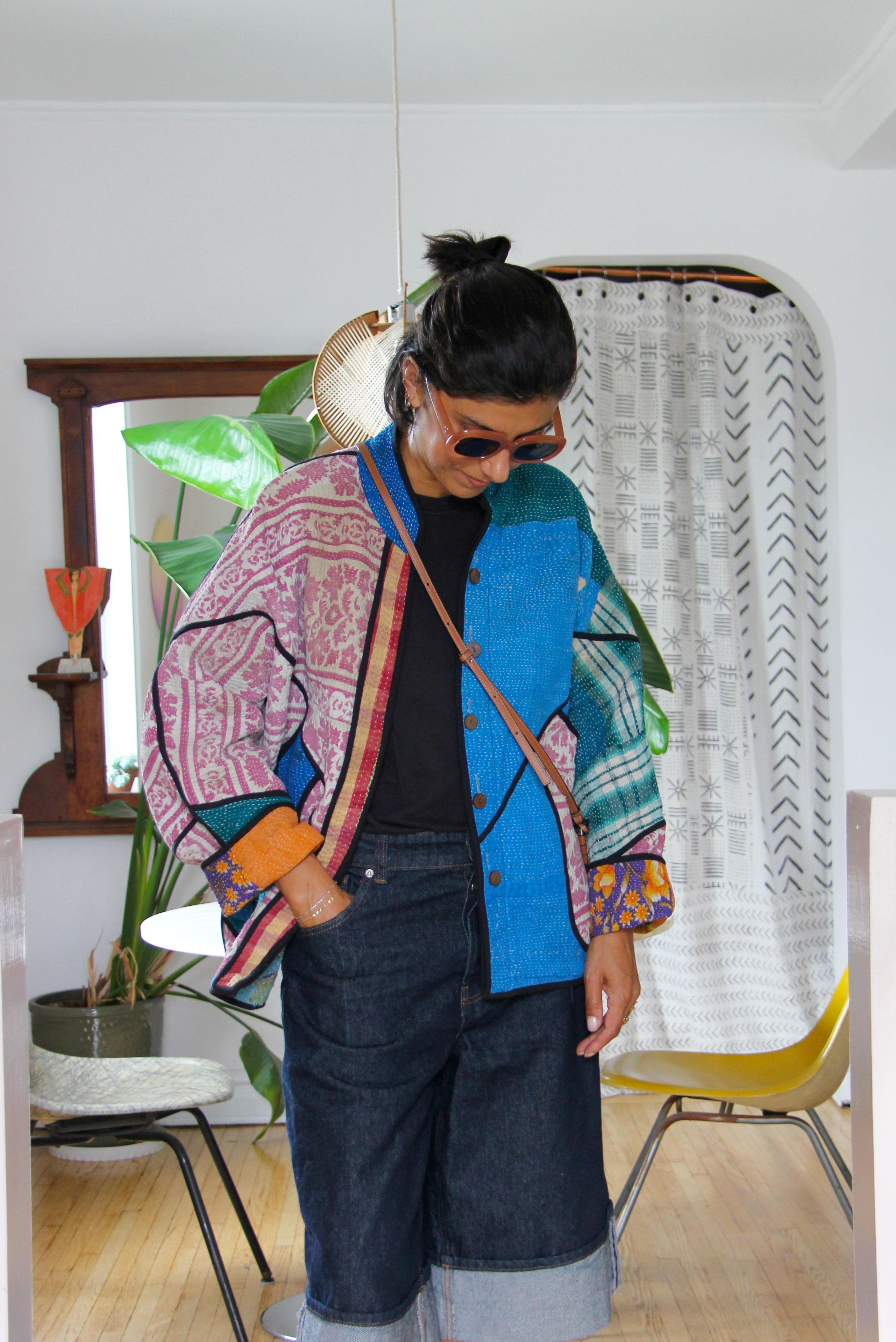 The Ladhiya Quilted Patchwork Kantha Jacket