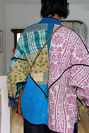 The Ladhiya Quilted Patchwork Kantha Jacket