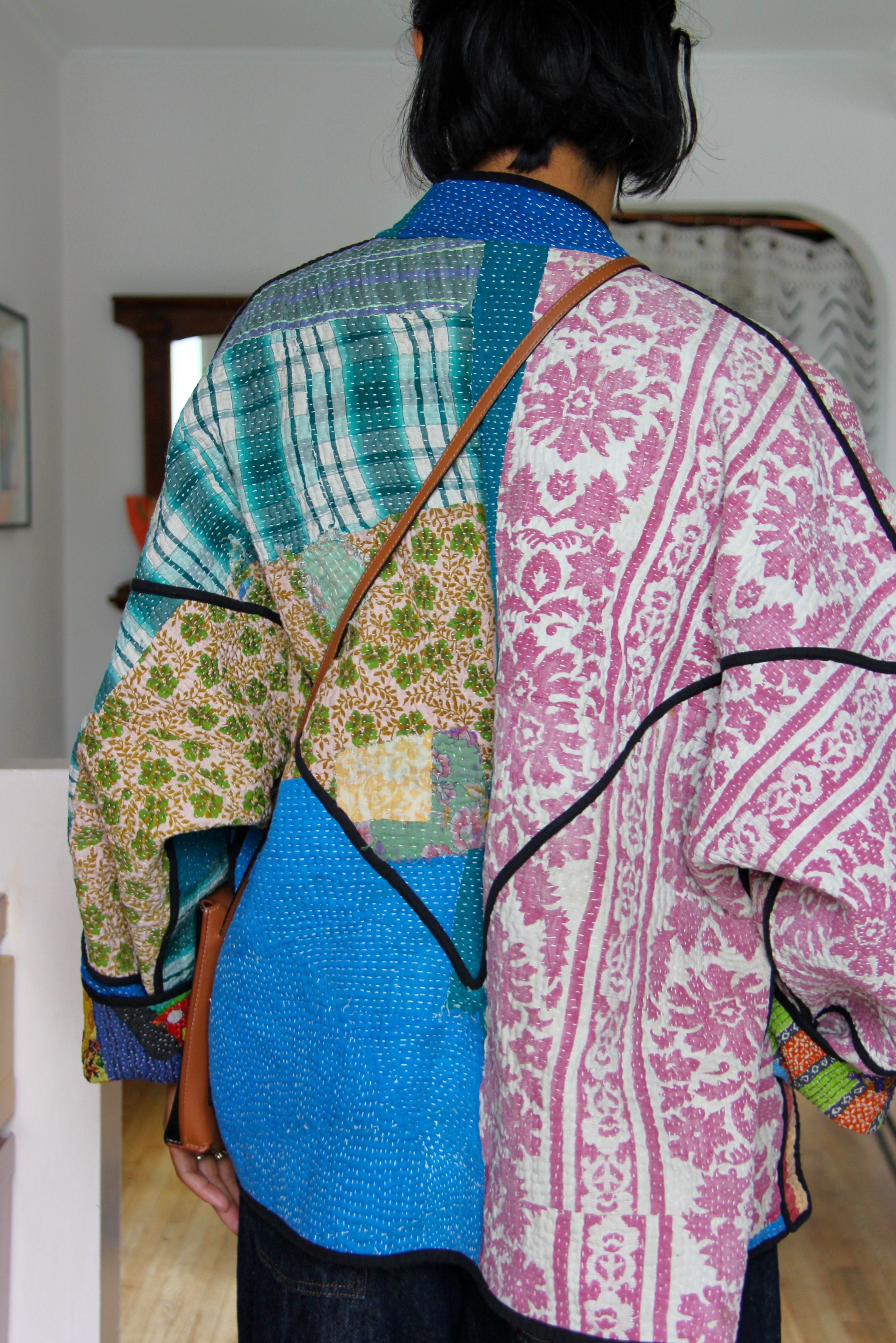 The Ladhiya Quilted Patchwork Kantha Jacket