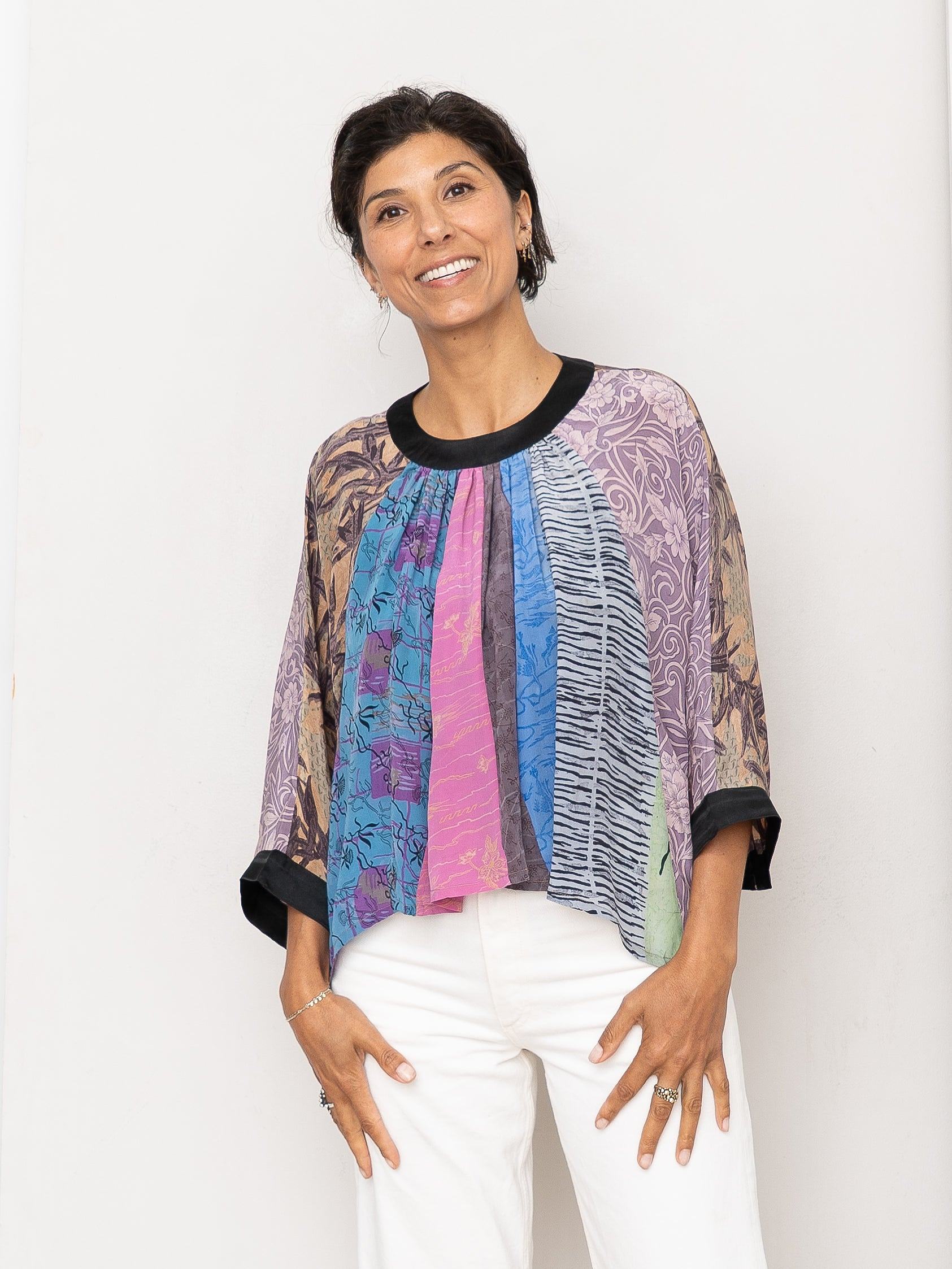 The Simmy Top  - One Size - Upcycled Silk