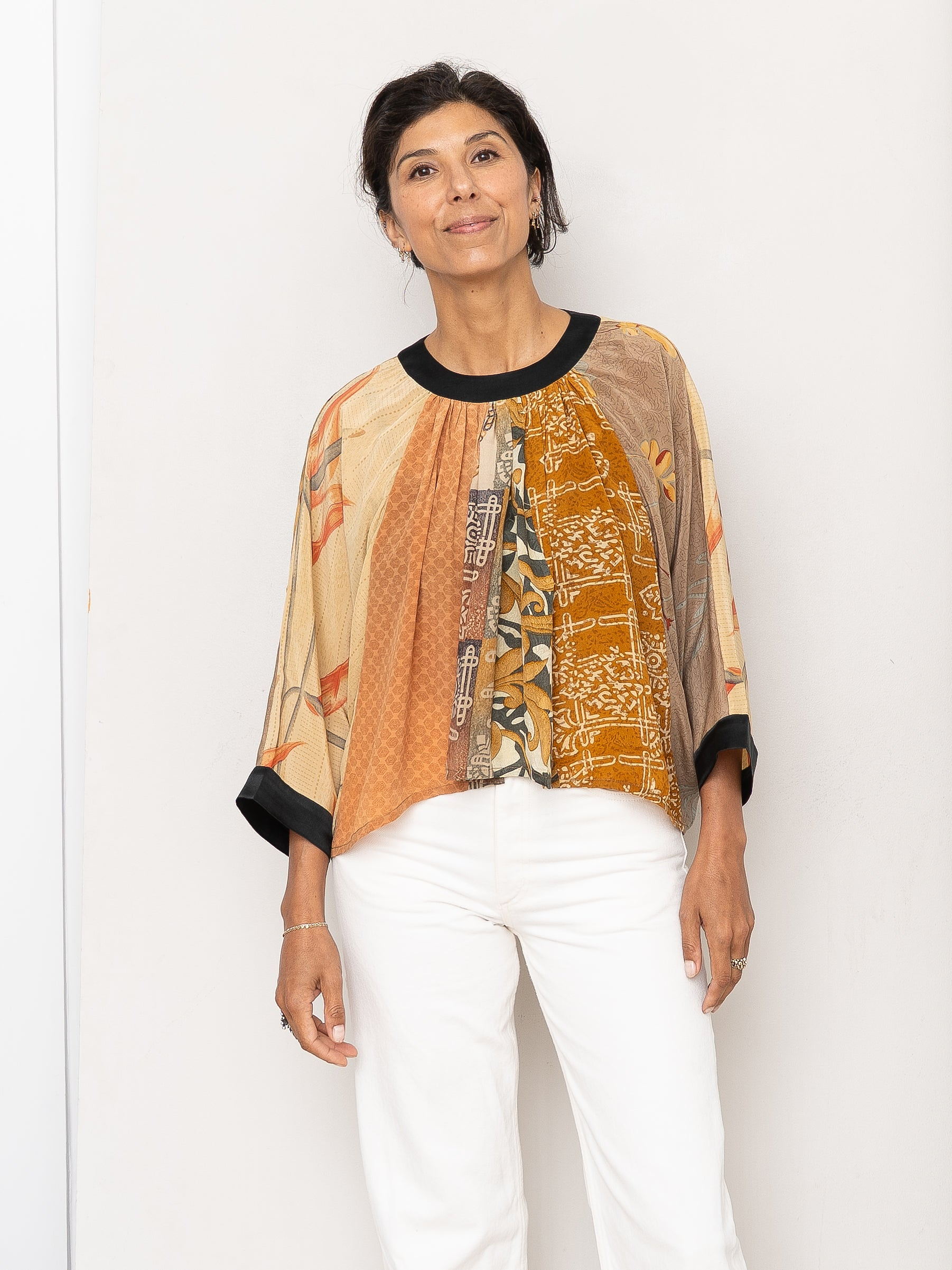 The Simmy Top  - One Size - Upcycled Silk