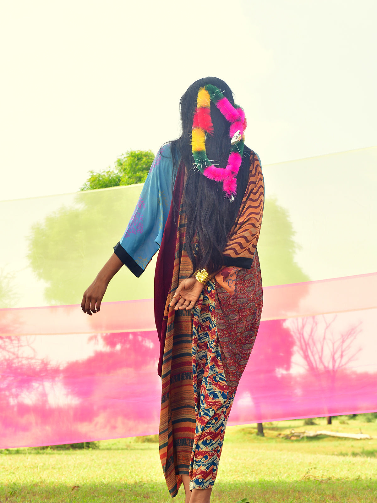 The Simmy Long Dress  - One Size - Upcycled Silk