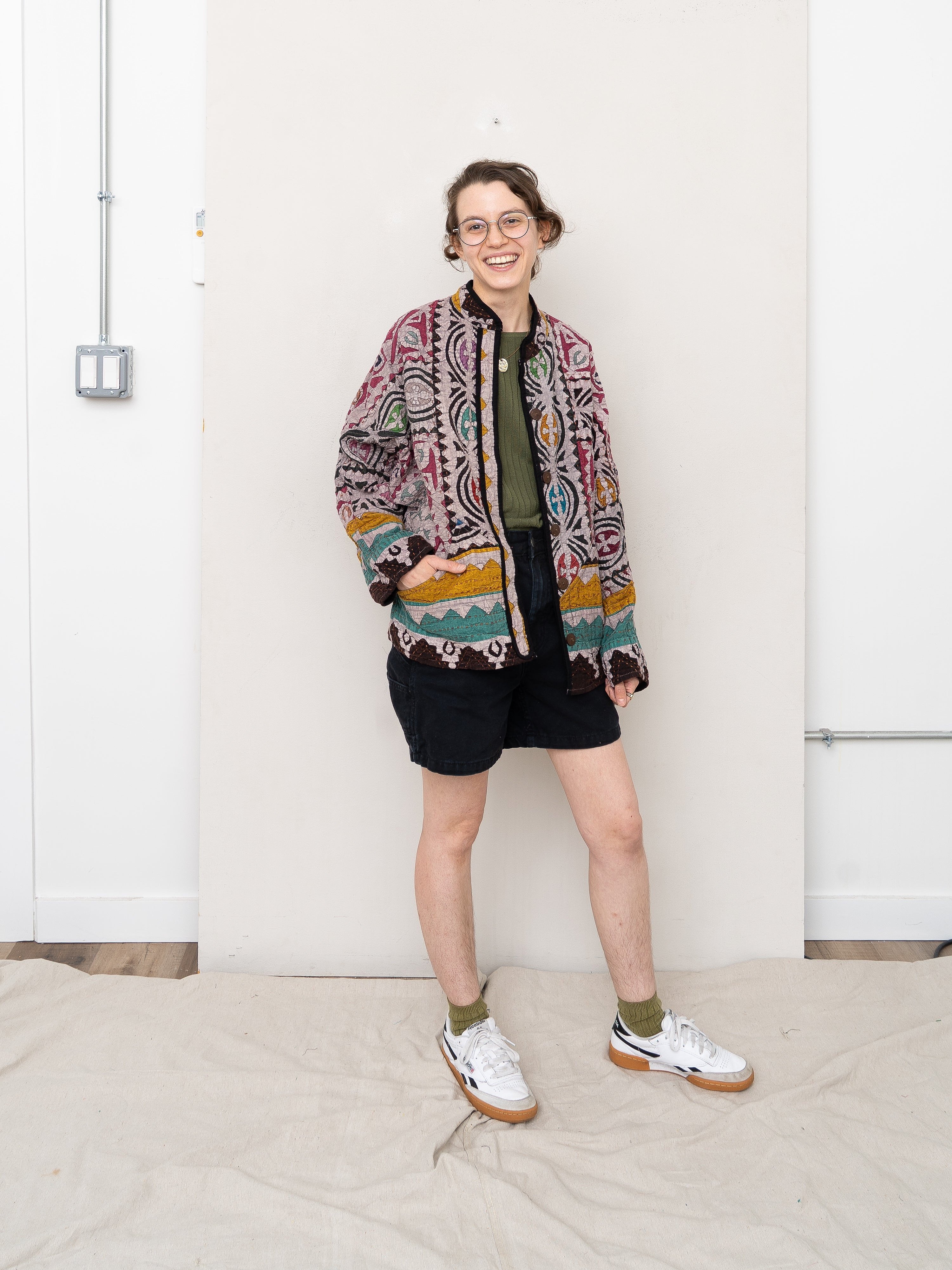 The Ladhiya Petite Suzani Cut Out Kantha Jacket