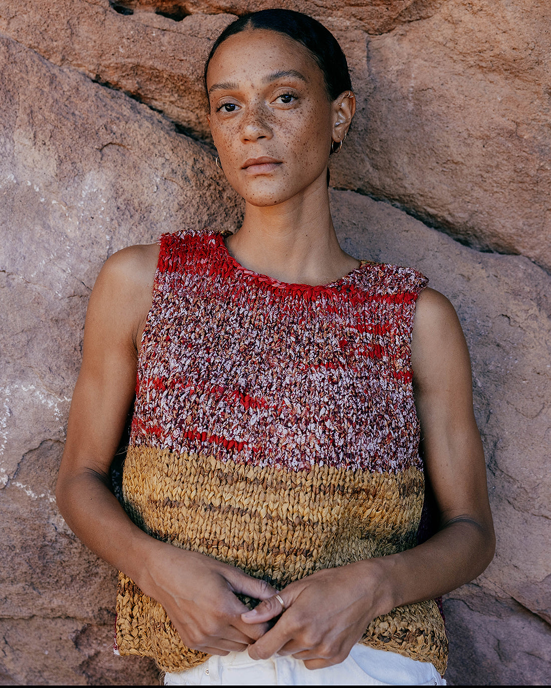 The Vishnu Knitted Vest - Small - Recycled Silk