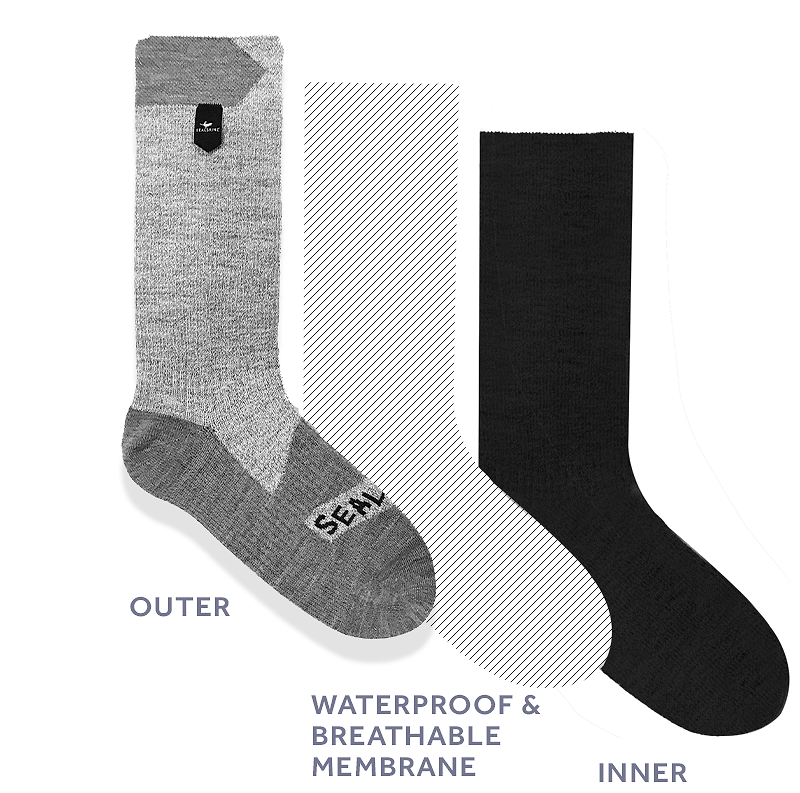 Waterproof sock construction