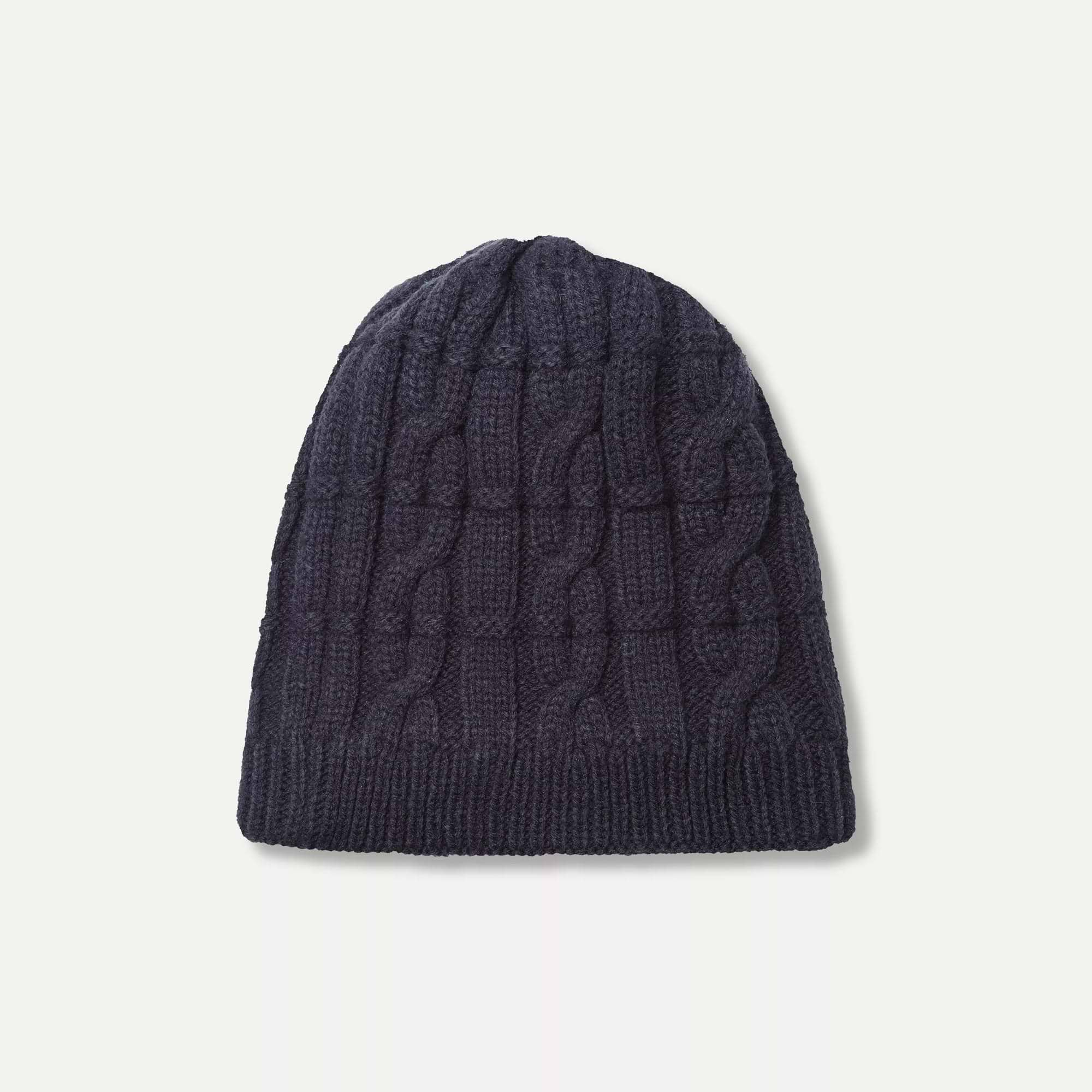 Black knit beanie hat hotsell