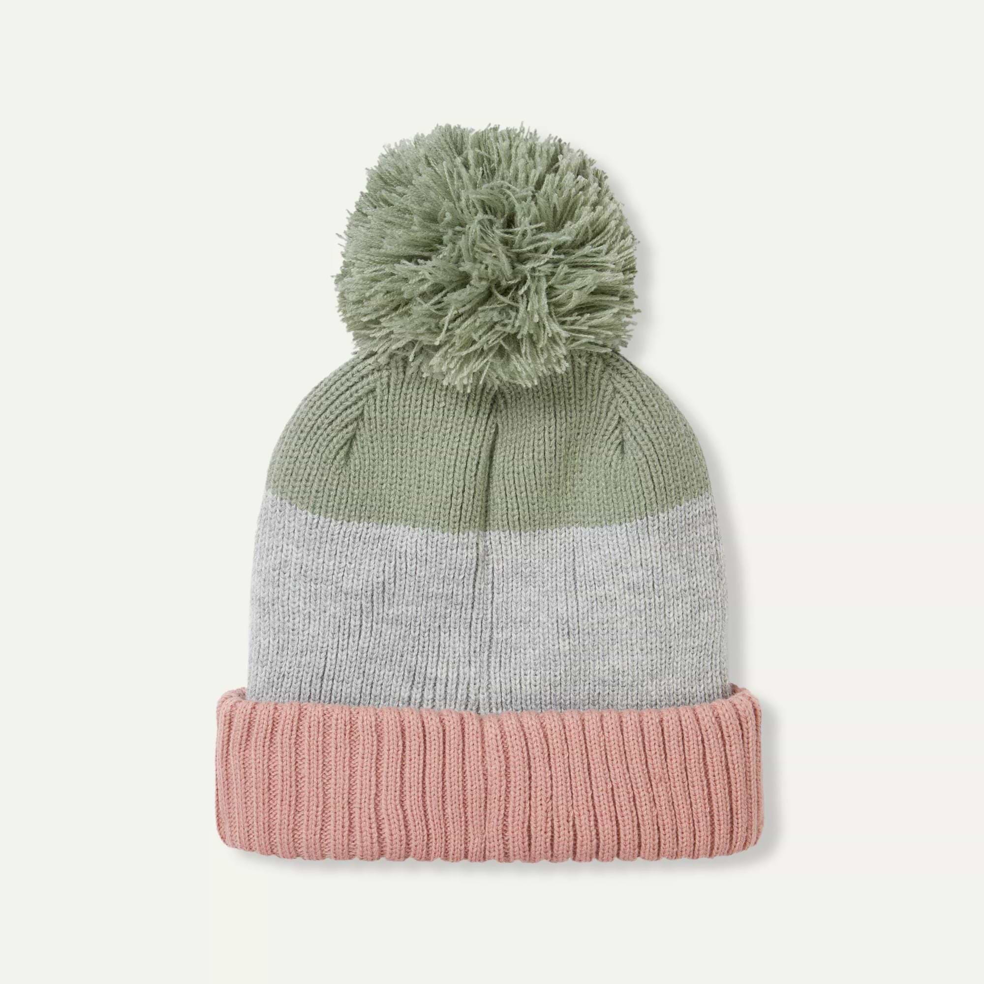Flitcham - Waterproof Fleece Lined Cold Weather Striped Bobble Hat