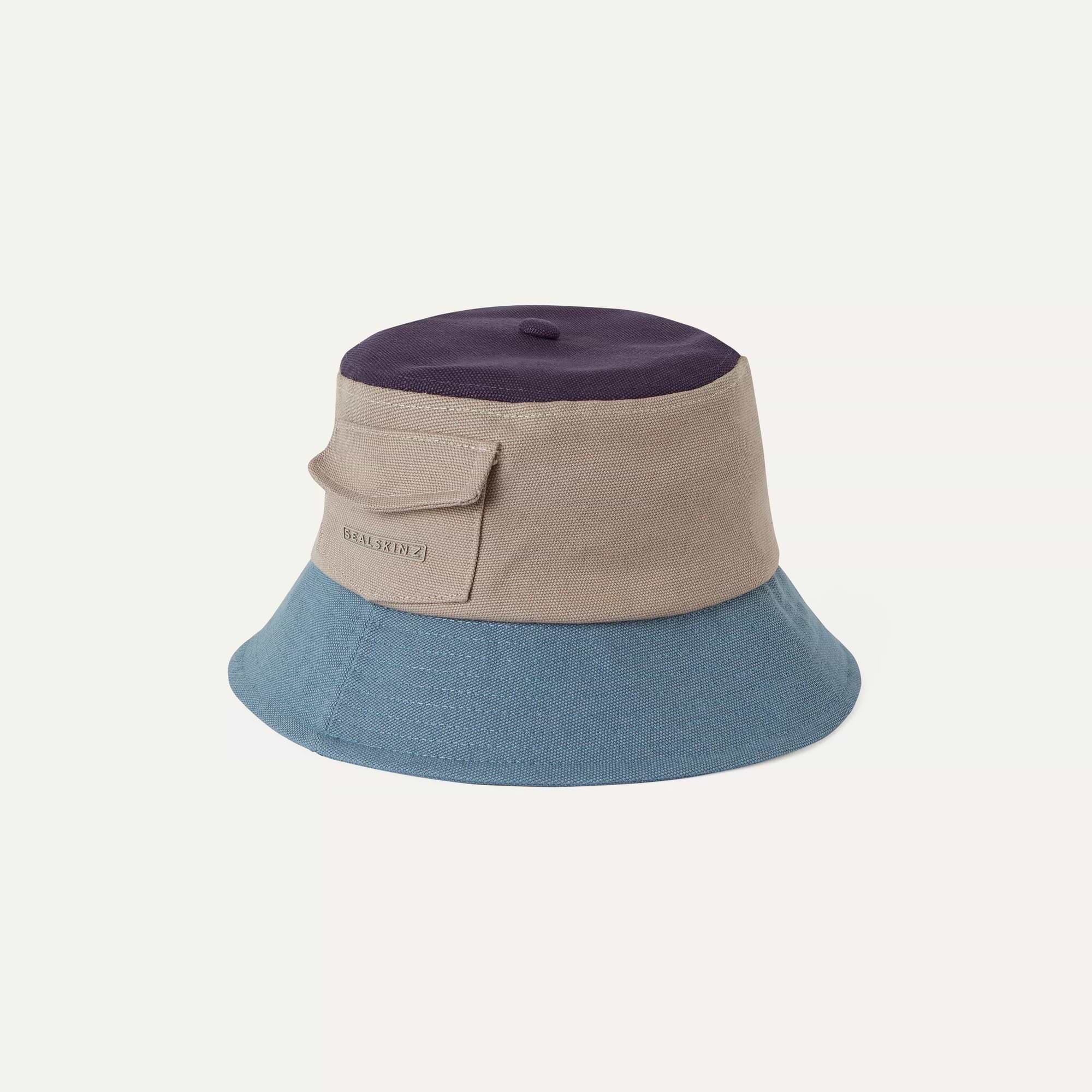 Sealskinz Womens Lynford Waterproof Canvas Bucket Hat Green/Pink/Blue