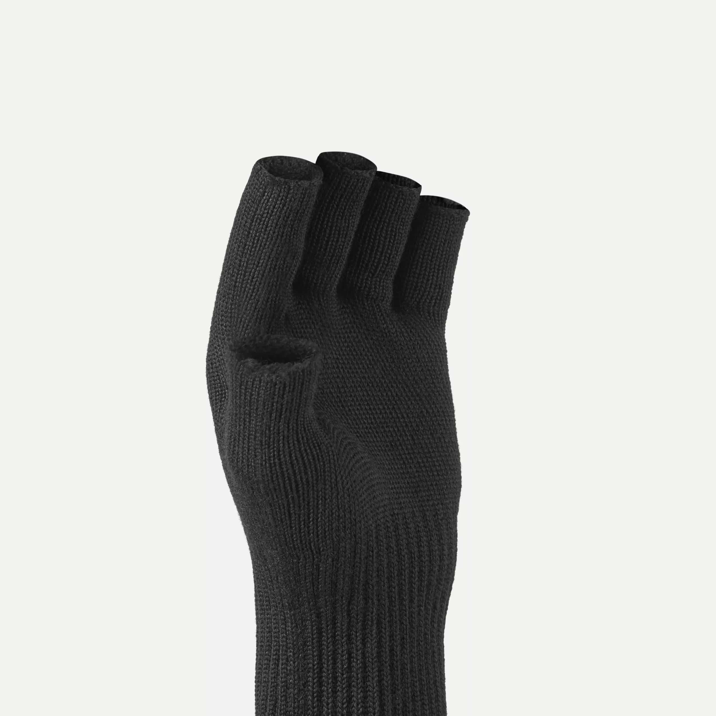 Fingerless Gloves Men's Hand Knit Gray Hand-Painted Merino Wool & Nylon  Gloves With No Fingers