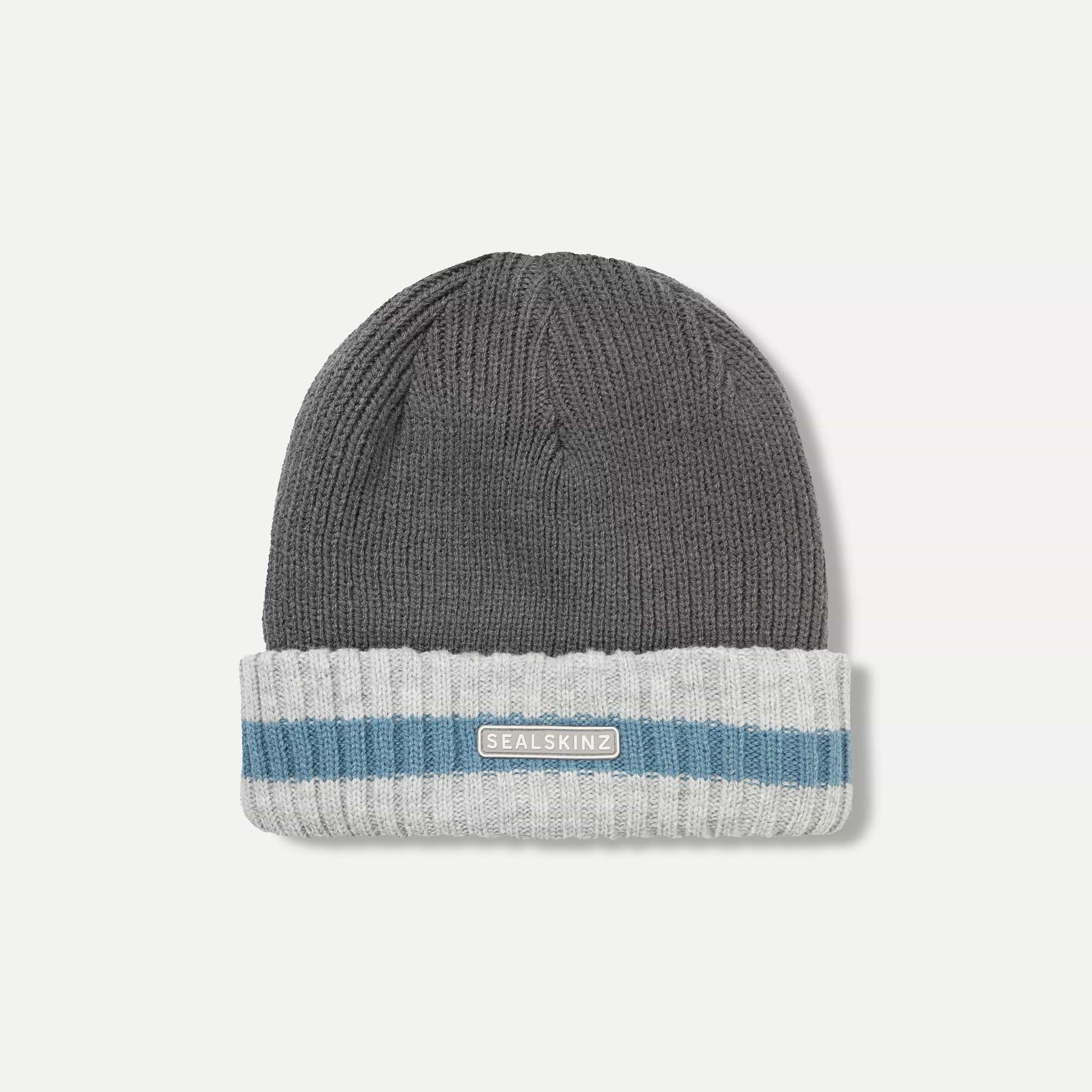 Holkham - Waterproof Cold Weather Striped Roll Cuff Beanie 