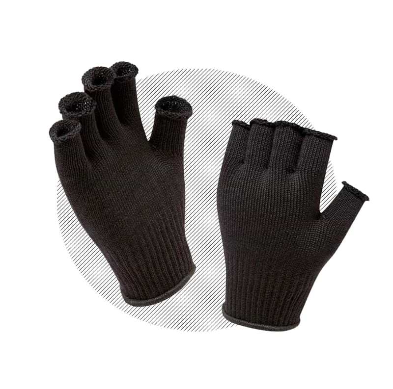 Minus33 Merino Wool Fingerless Glove Liner Blaze Orange Small