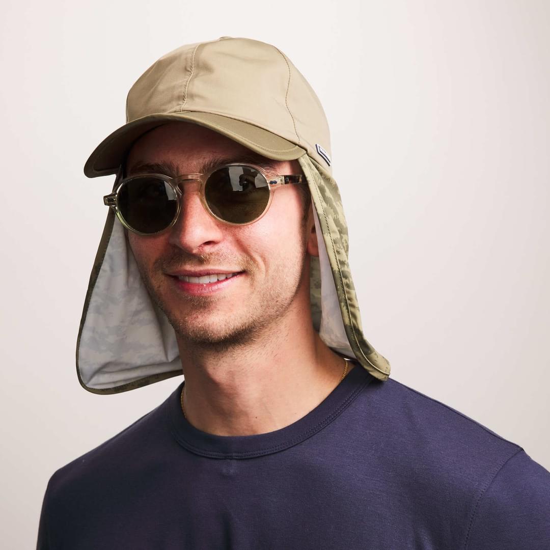 Mens Hat with Neck Flap - Legionnaire cap to protect from the sun