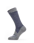 Waterproof All Weather Mid Length Sock - Size: S - Color: Navy Blue / Grey Marl