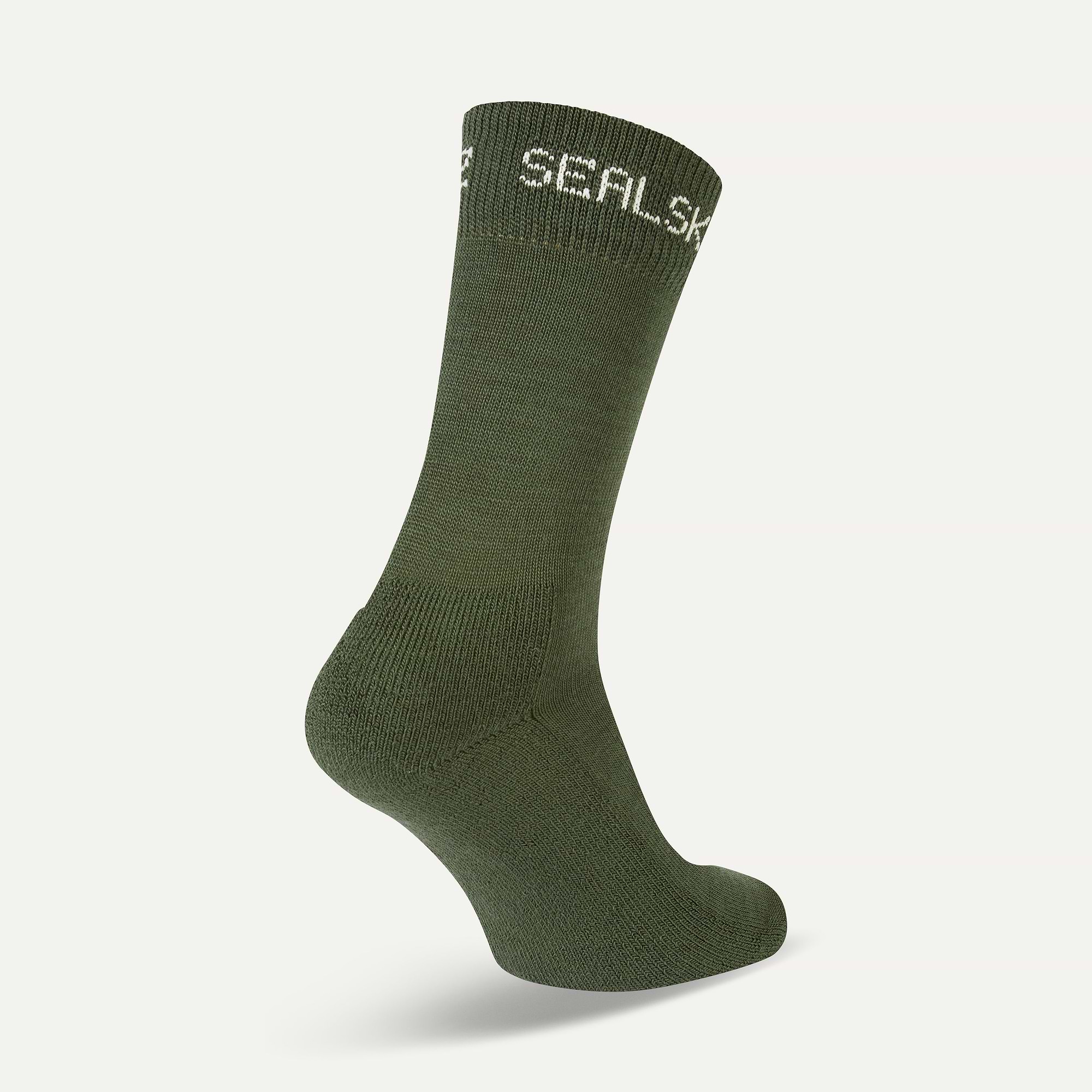 Sealskinz Suffield Solo Merino Liner Sock - Olive Sealskinz Suffield Solo Merino Liner Sock - Olive
