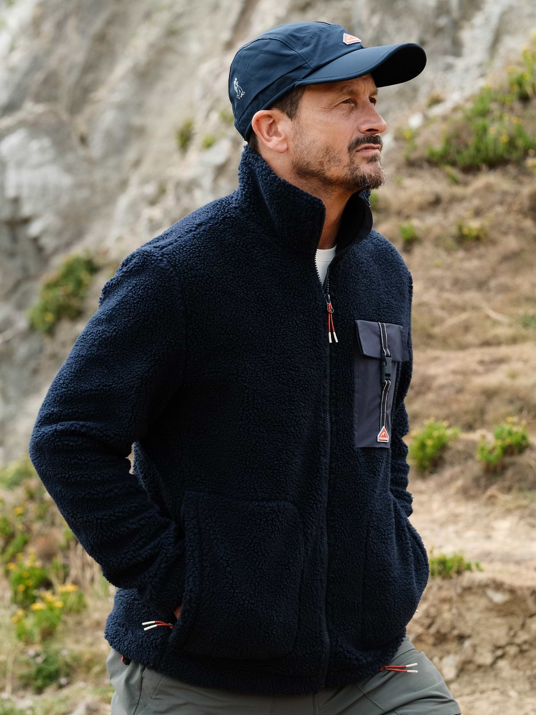 Horsham - Men's Recycled Sherpa Zip Up Fleece Navy – Sealskinz