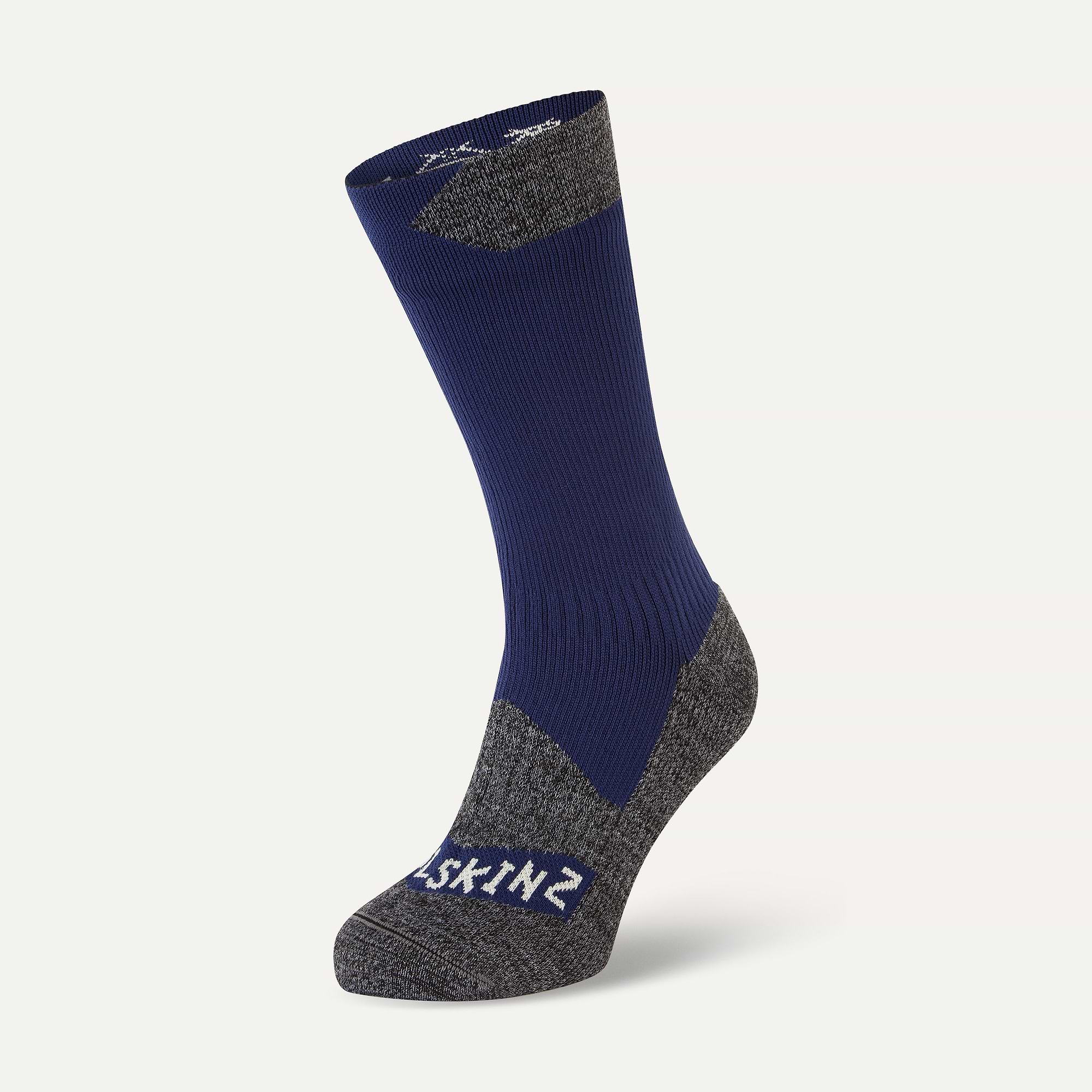 Sealskinz Raynham Waterproof All Weather Mid Length Sock - Blue/Grey Marl Sealskinz Raynham Waterproof All Weather Mid Length Sock - Blue/Grey Marl
