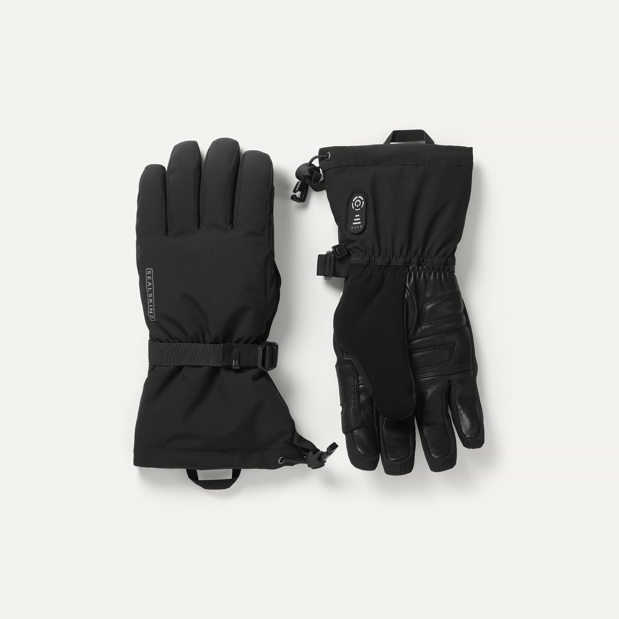 stay smart handschuhe Sealskinz Stowbridge Waterproof Automatic Heated Gauntlets - Black - Accessory size