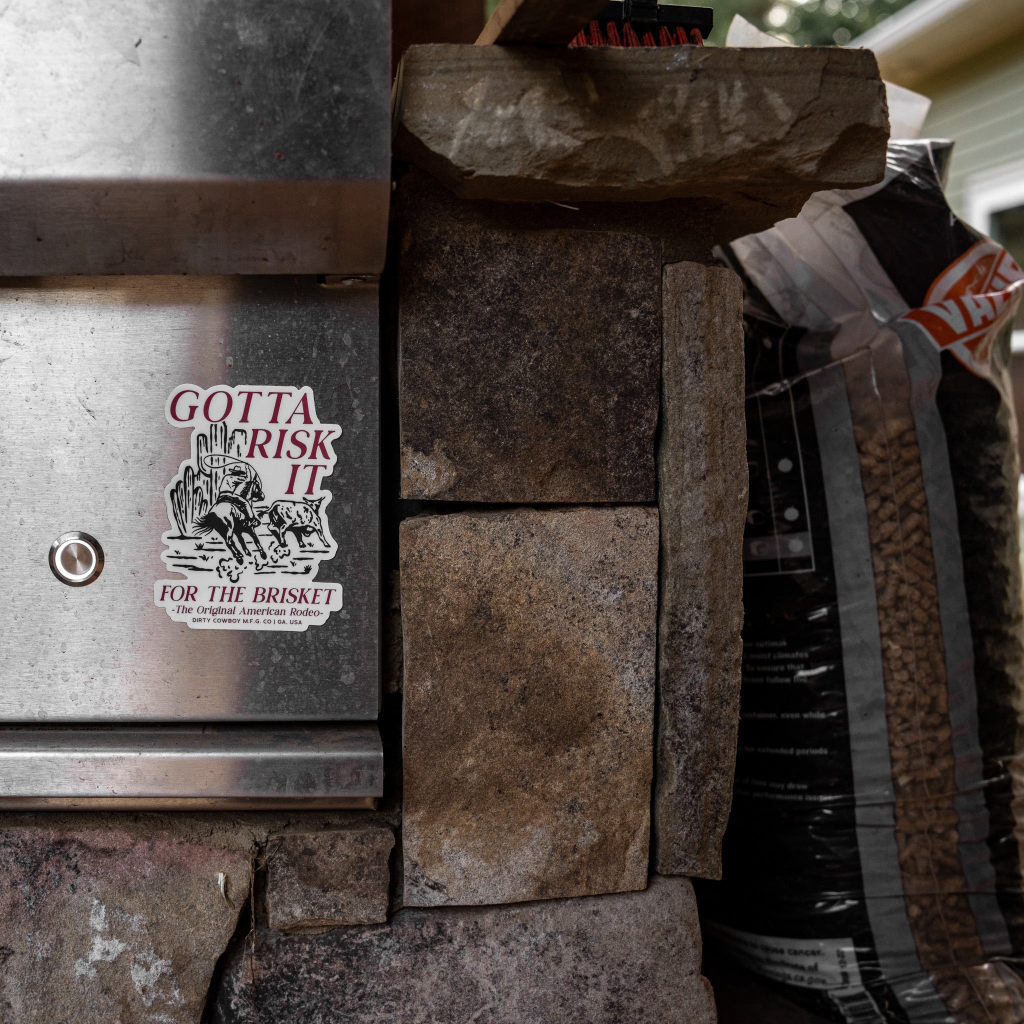 Gotta Risk It For the Biscuit Decal - DIRTY COWBOY MFG