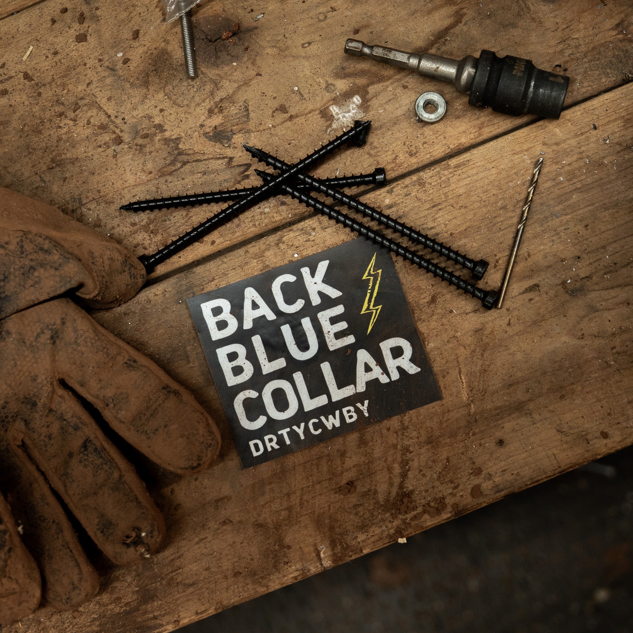 Back Blue Collar Decal - DIRTY COWBOY MFG