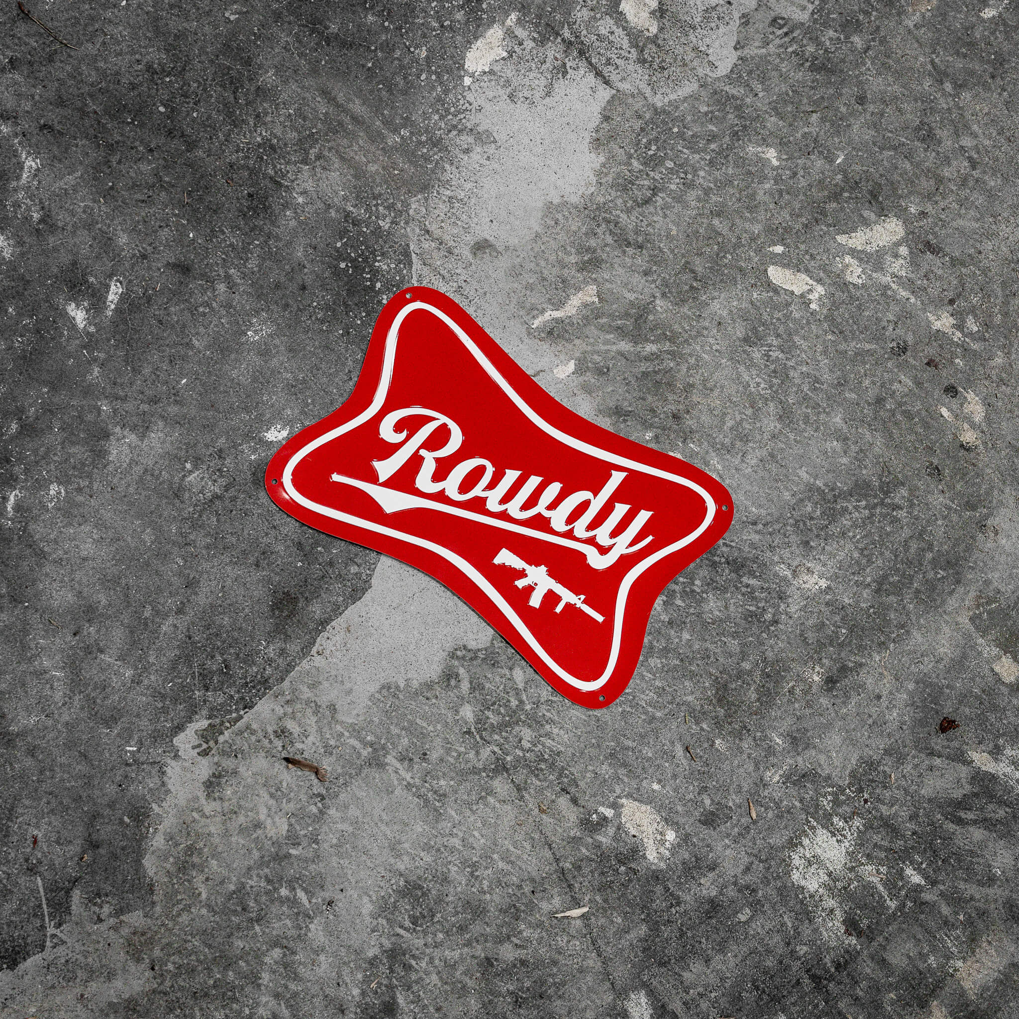 Rowdy Wall Mounting Metal Sign - DIRTY COWBOY MFG