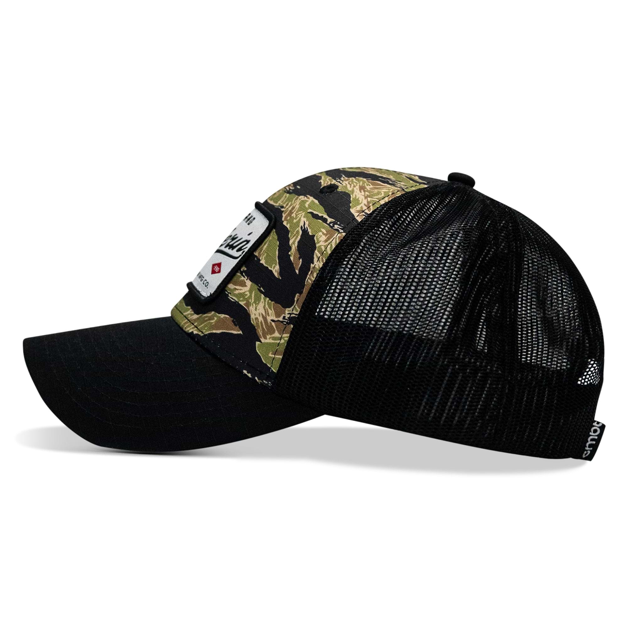 Hootin And Hollerin Patch Original Ripstop Classic Snapback Hat - DIRTY COWBOY MFG
#color_black-original-tiger-stripe-camo