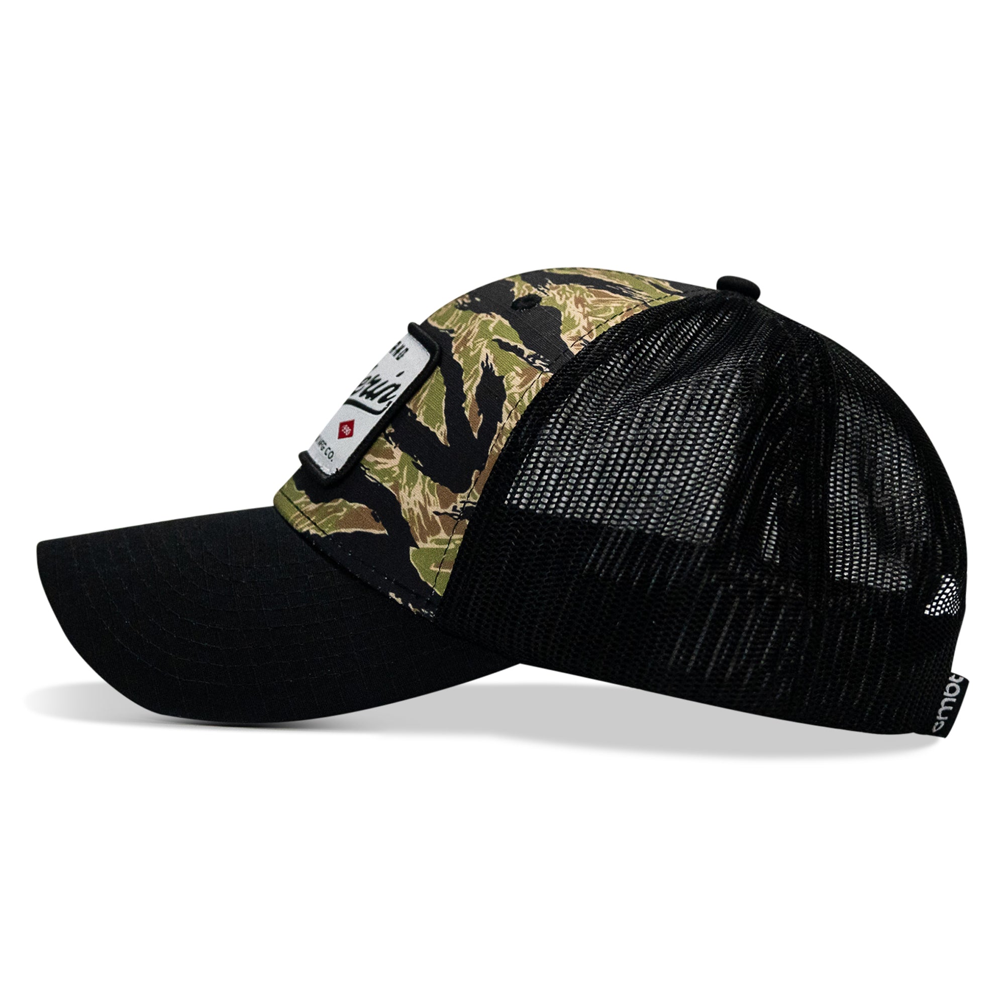 Hootin And Hollerin Patch Original Ripstop Classic Snapback Hat - DIRTY COWBOY MFG
#color_black-original-tiger-stripe-camo