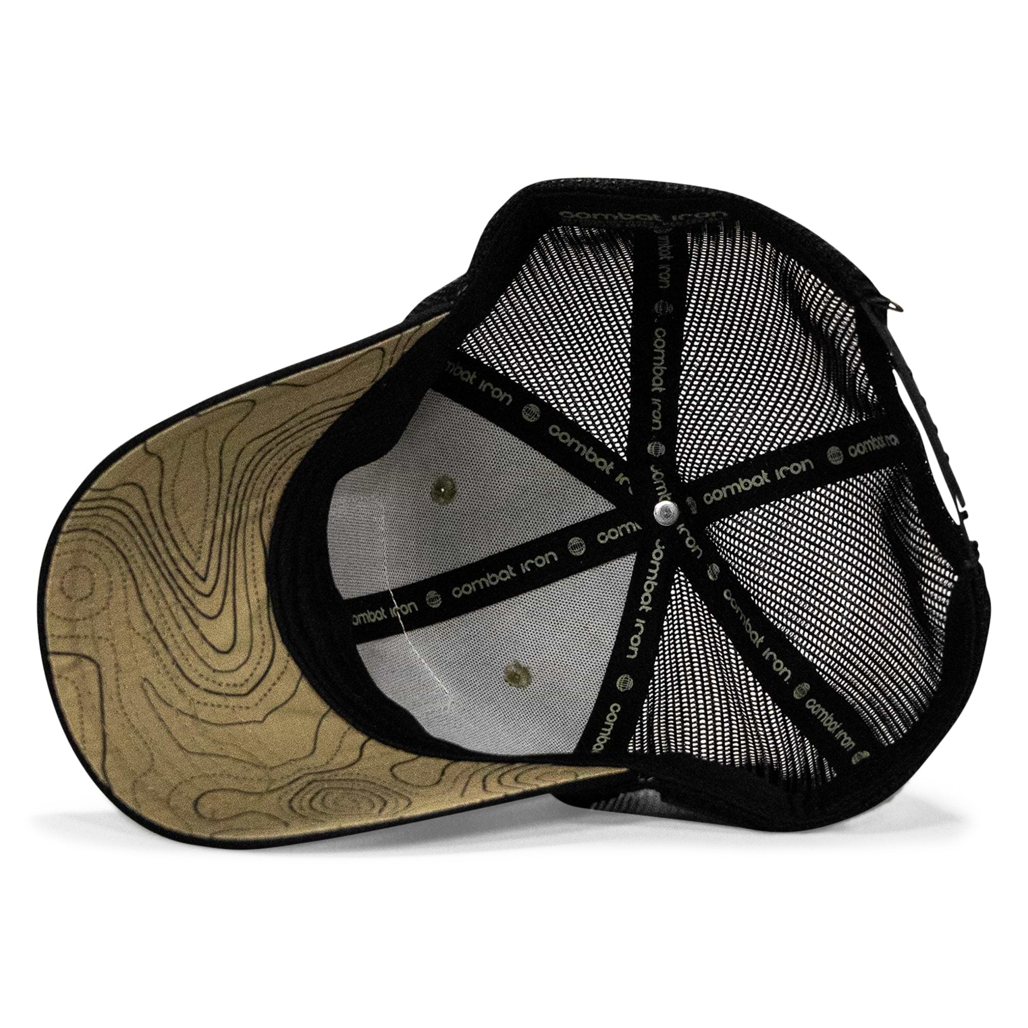 Hootin And Hollerin Patch Original Ripstop Classic Snapback Hat - DIRTY COWBOY MFG
#color_black-tan-topography