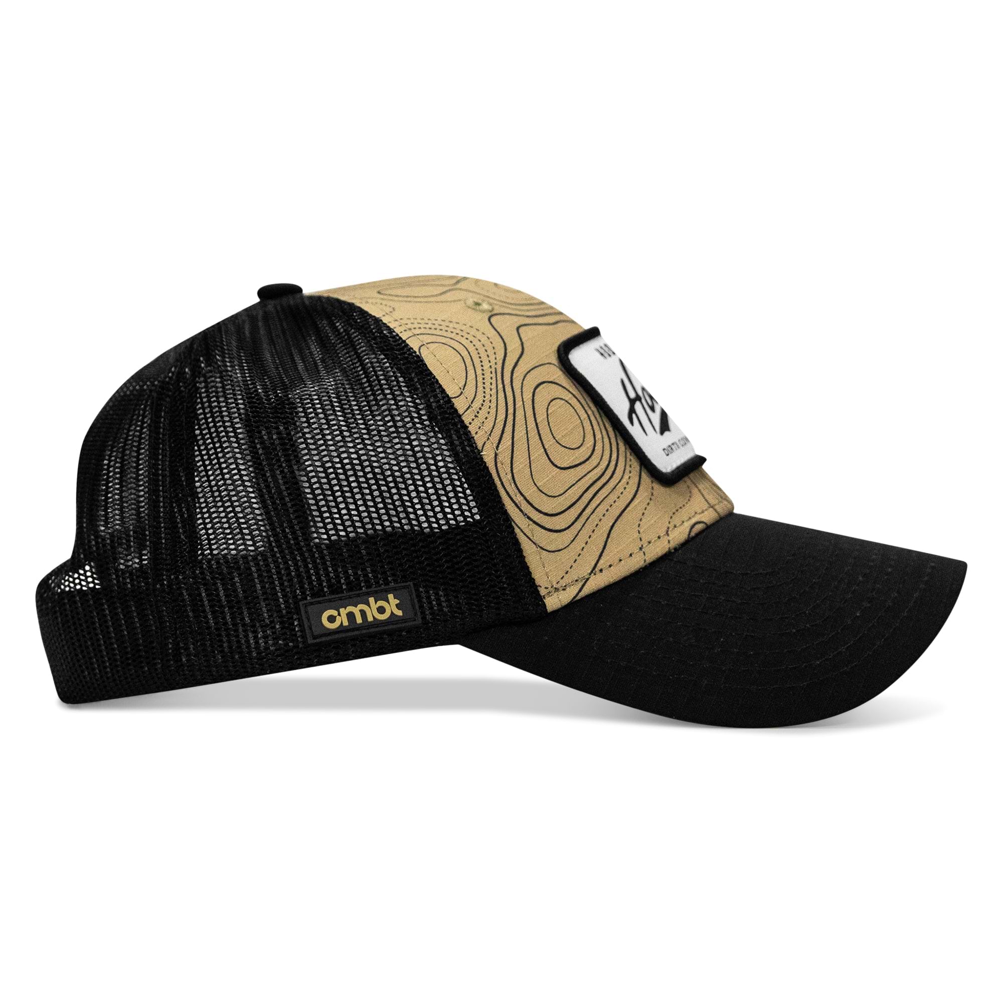 Hootin And Hollerin Patch Original Ripstop Classic Snapback Hat - DIRTY COWBOY MFG
#color_black-tan-topography