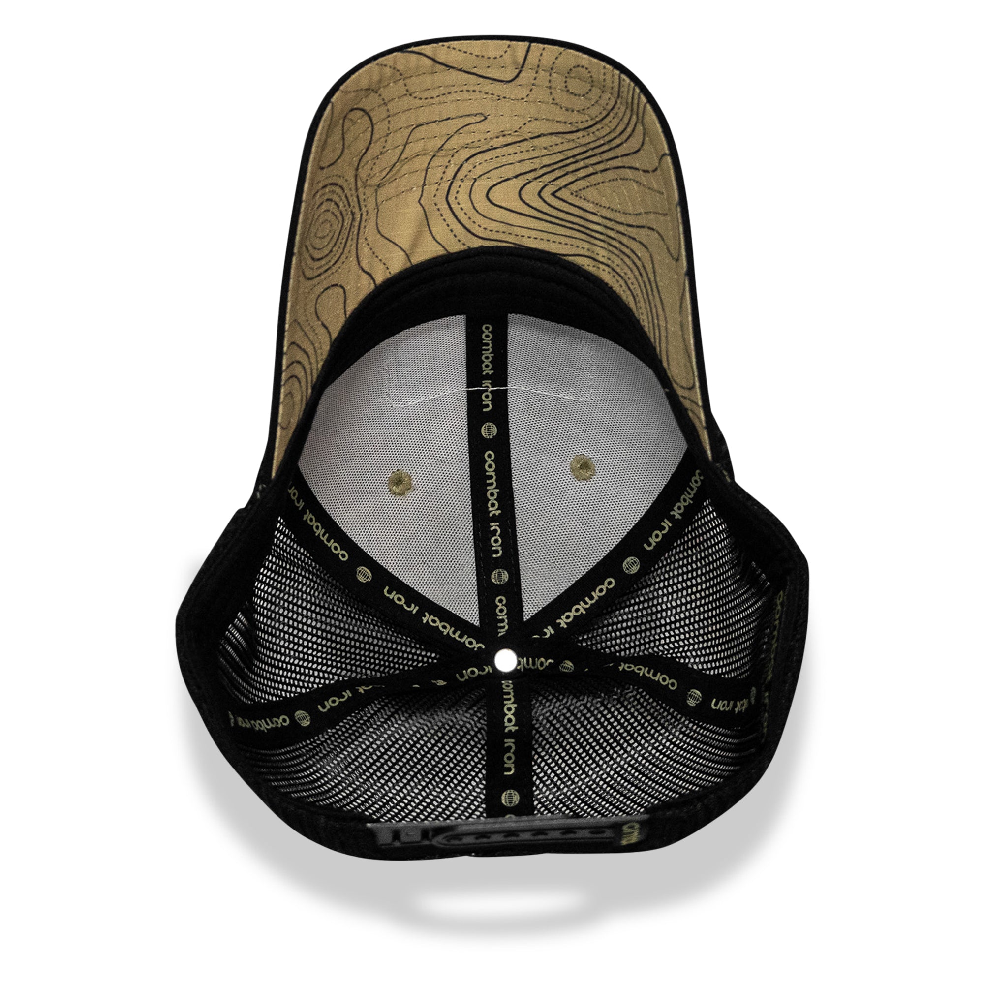 Hootin And Hollerin Patch Original Ripstop Classic Snapback Hat - DIRTY COWBOY MFG
#color_black-tan-topography