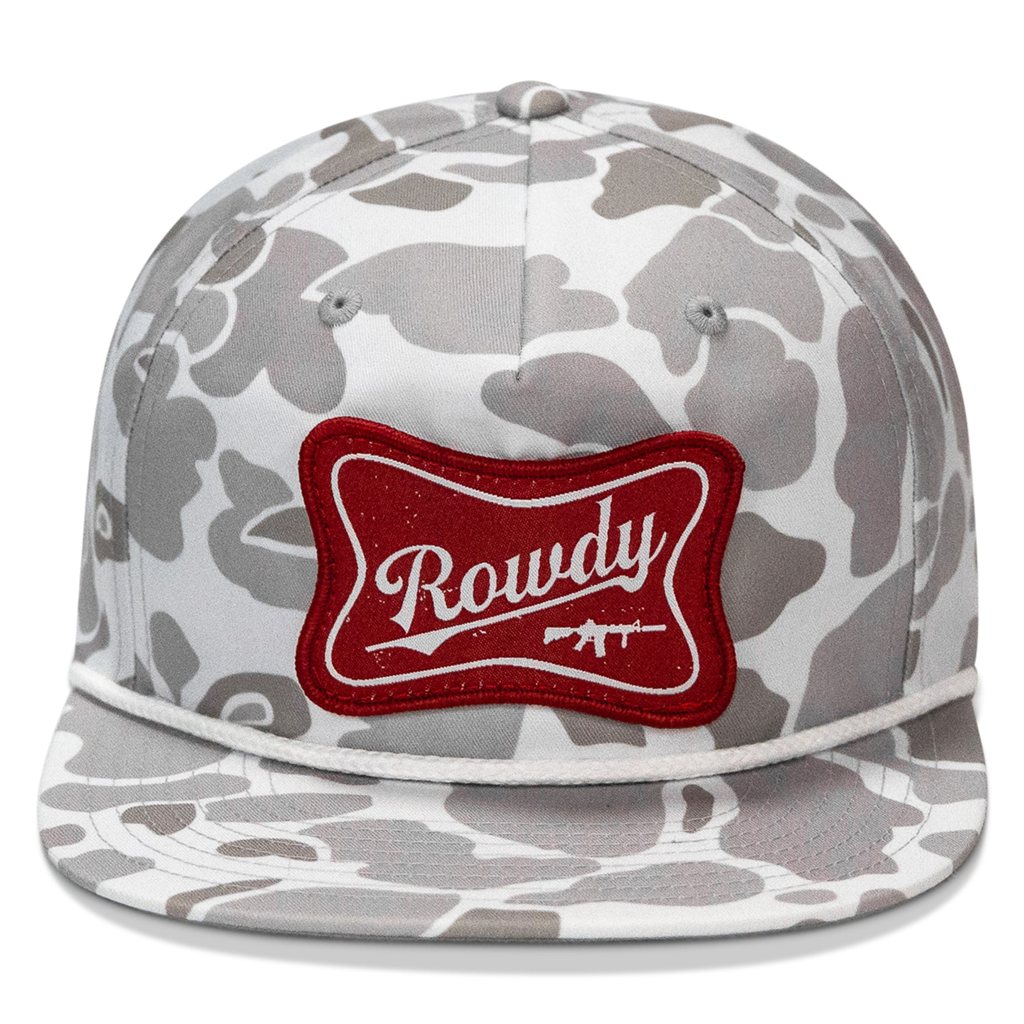 Rowdy Beer Logo Patch Flatbill Snapback - DIRTY COWBOY MFG