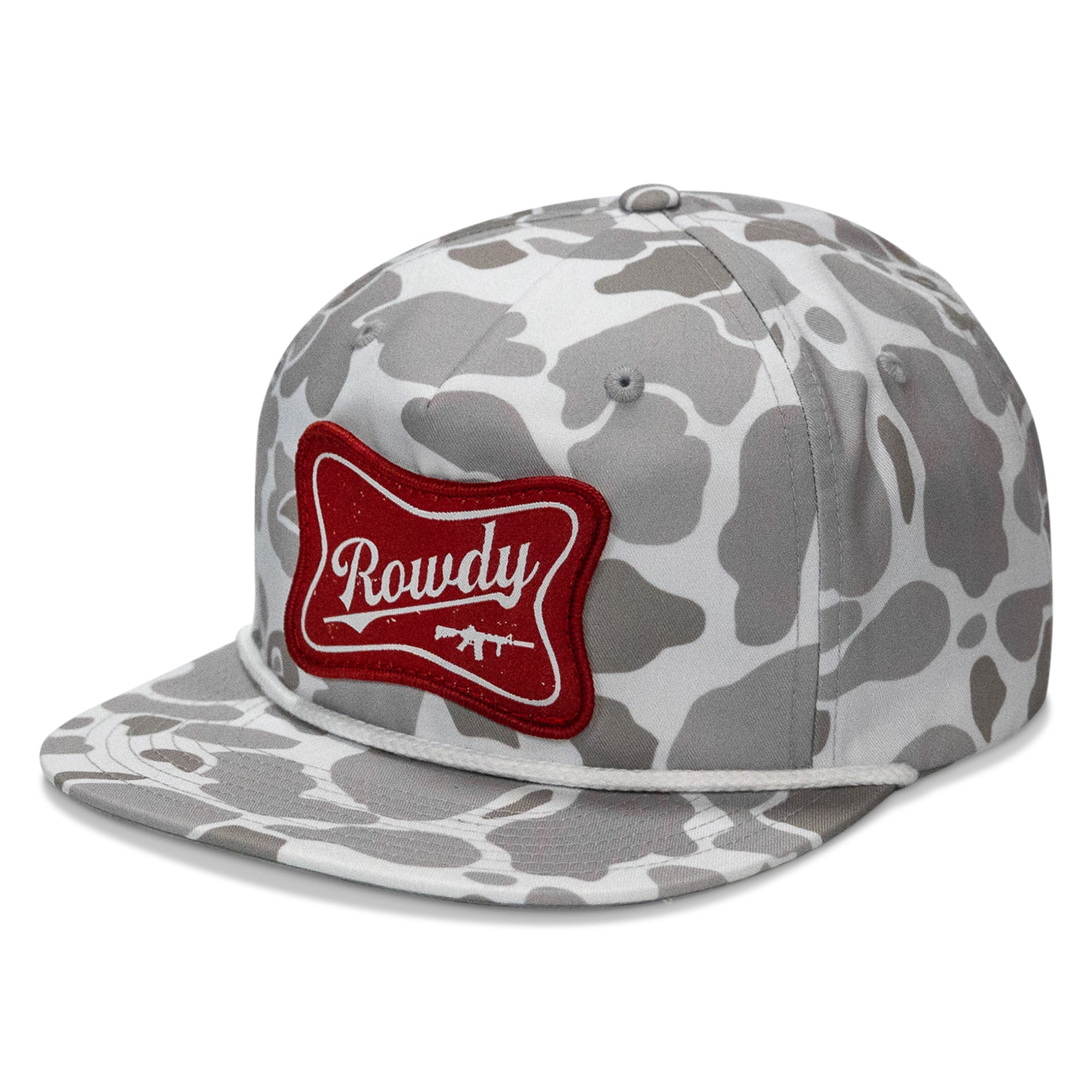 Rowdy Beer Logo Patch Flatbill Snapback - DIRTY COWBOY MFG