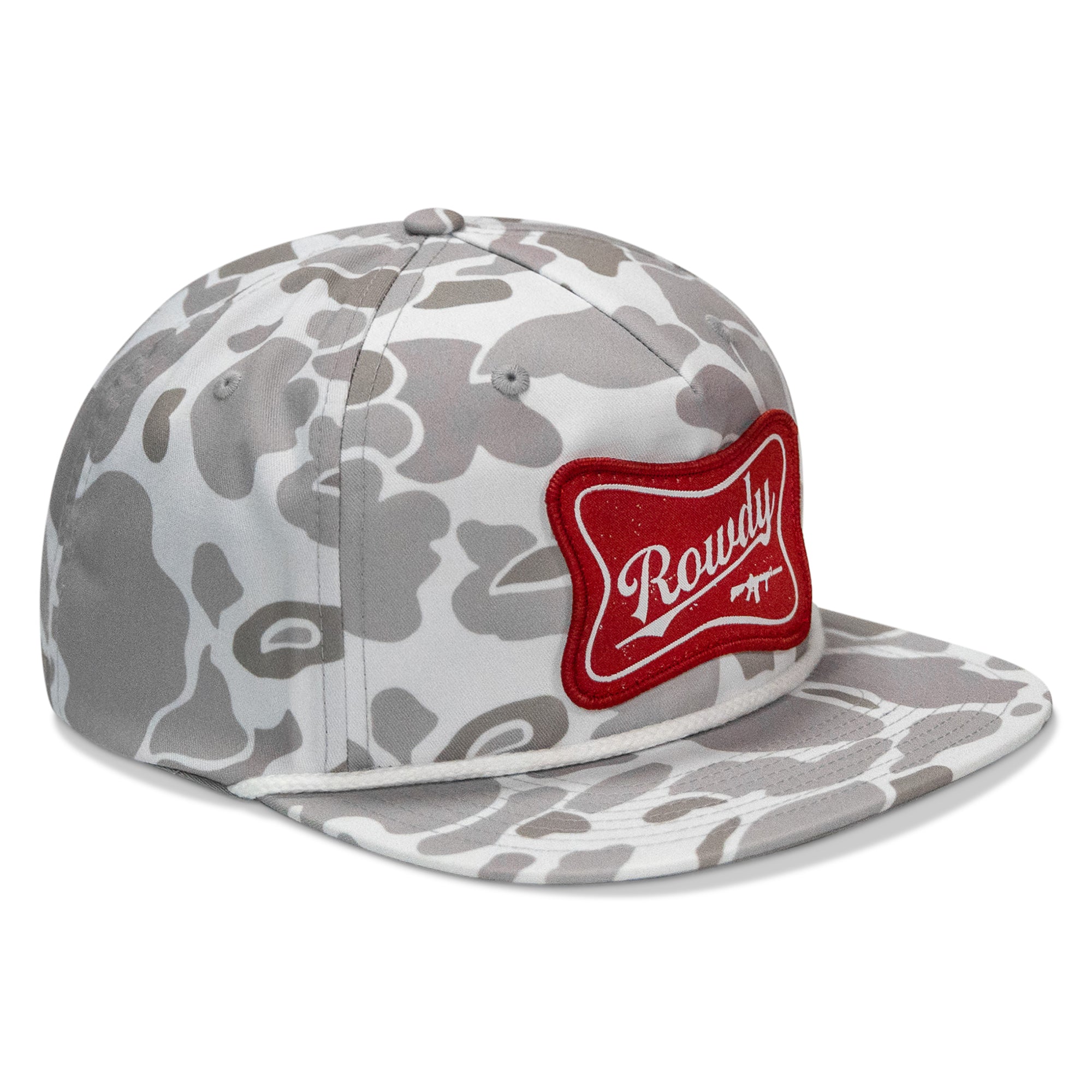 Rowdy Beer Logo Patch Flatbill Snapback - DIRTY COWBOY MFG