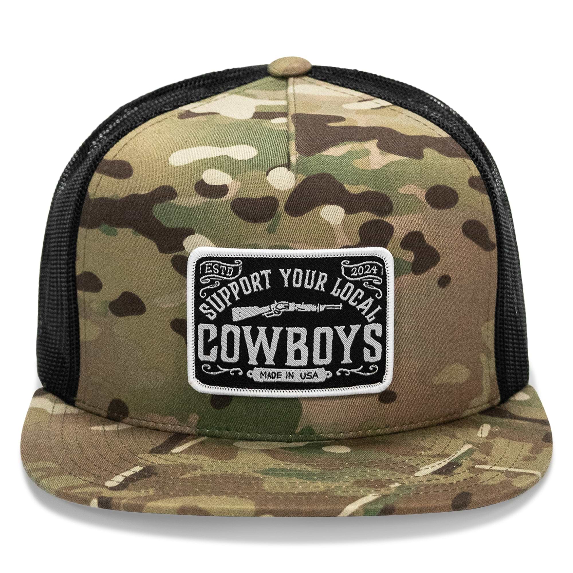 Support Your Local Cowboys Patch Flatbill Hat - DIRTY COWBOY MFG