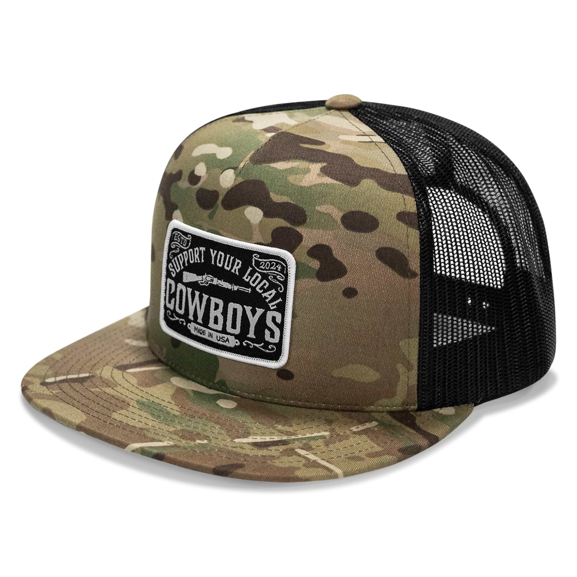 Support Your Local Cowboys Patch Flatbill Hat - DIRTY COWBOY MFG