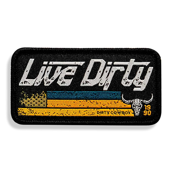 Live Dirty Flag Velcro Patch - DIRTY COWBOY MFG