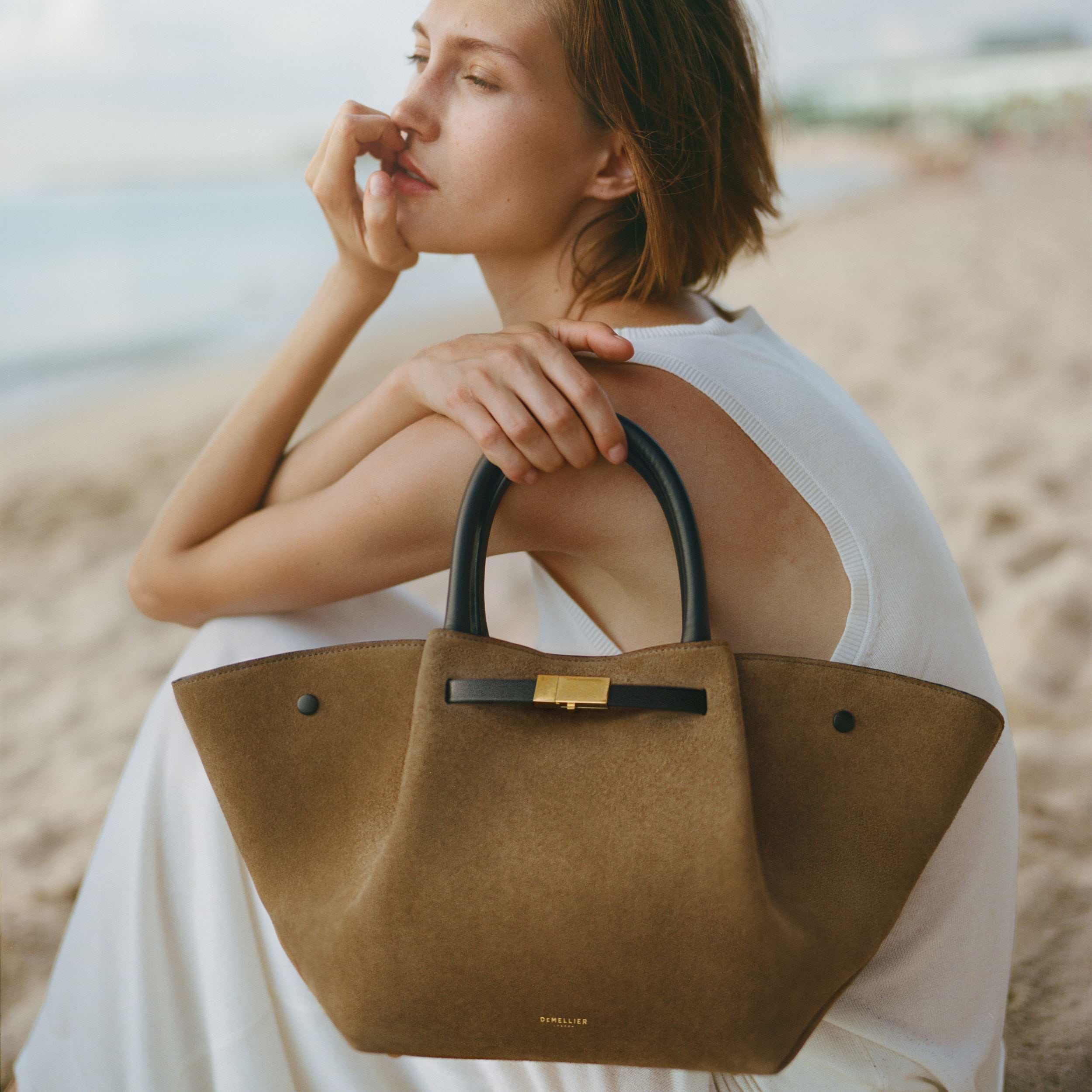 The Midi New York | Tobacco Suede & Black Smooth | DeMellier