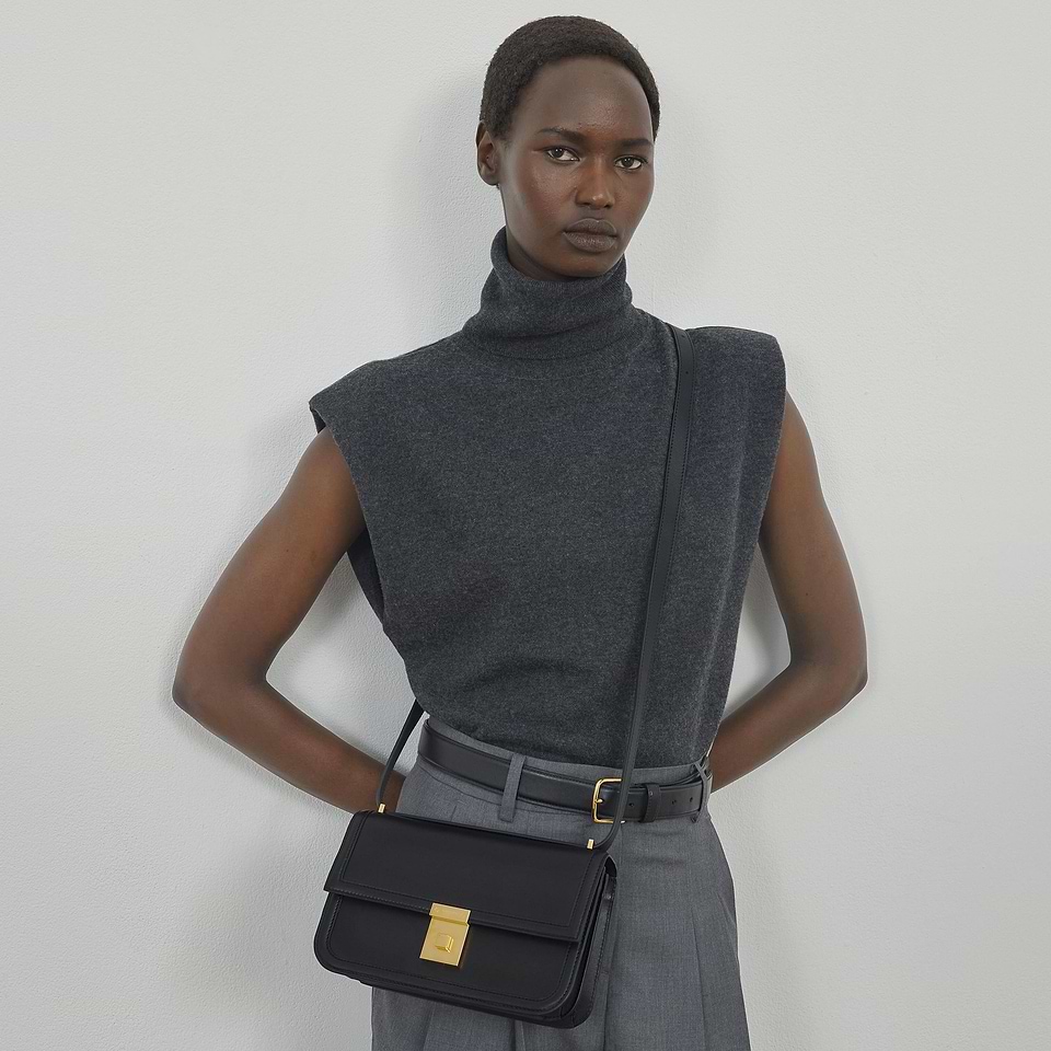 crossbody bags to travel in paris The Paris Crossbody | Black Smooth