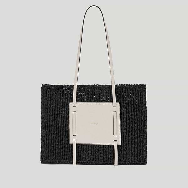 The Capri Black Raffia OffWhite Smooth 1_8d4e6eee 0472 4545 9cc6 4026bd0e5767