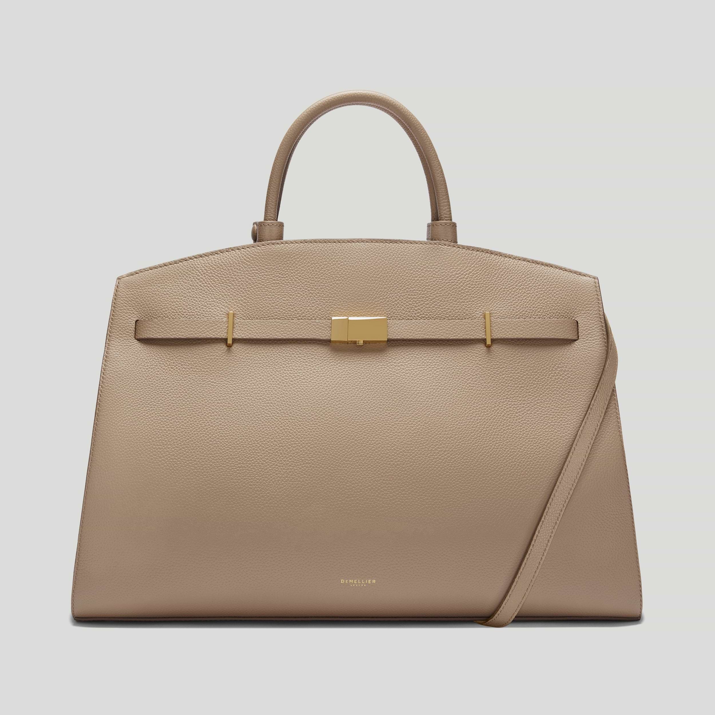 バッグ Demellier Hudson Bag The Hudson | Dark Sand Small Grain | Demellier