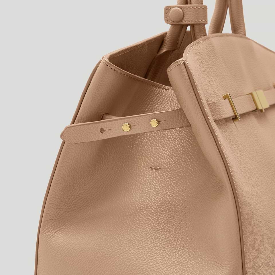 Demellier The Hudson Leather Tote Bag - Dark Sand Demellier The Hudson Leather Tote Bag - Dark Sand