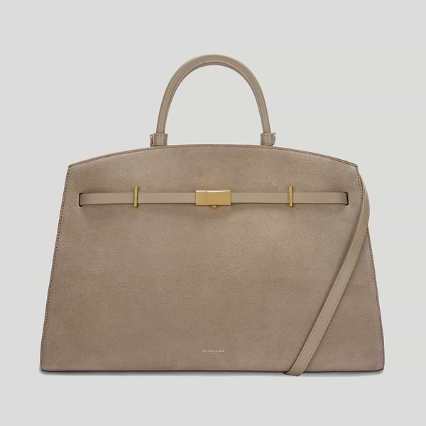 The Hudson work bag light taupe suede 1