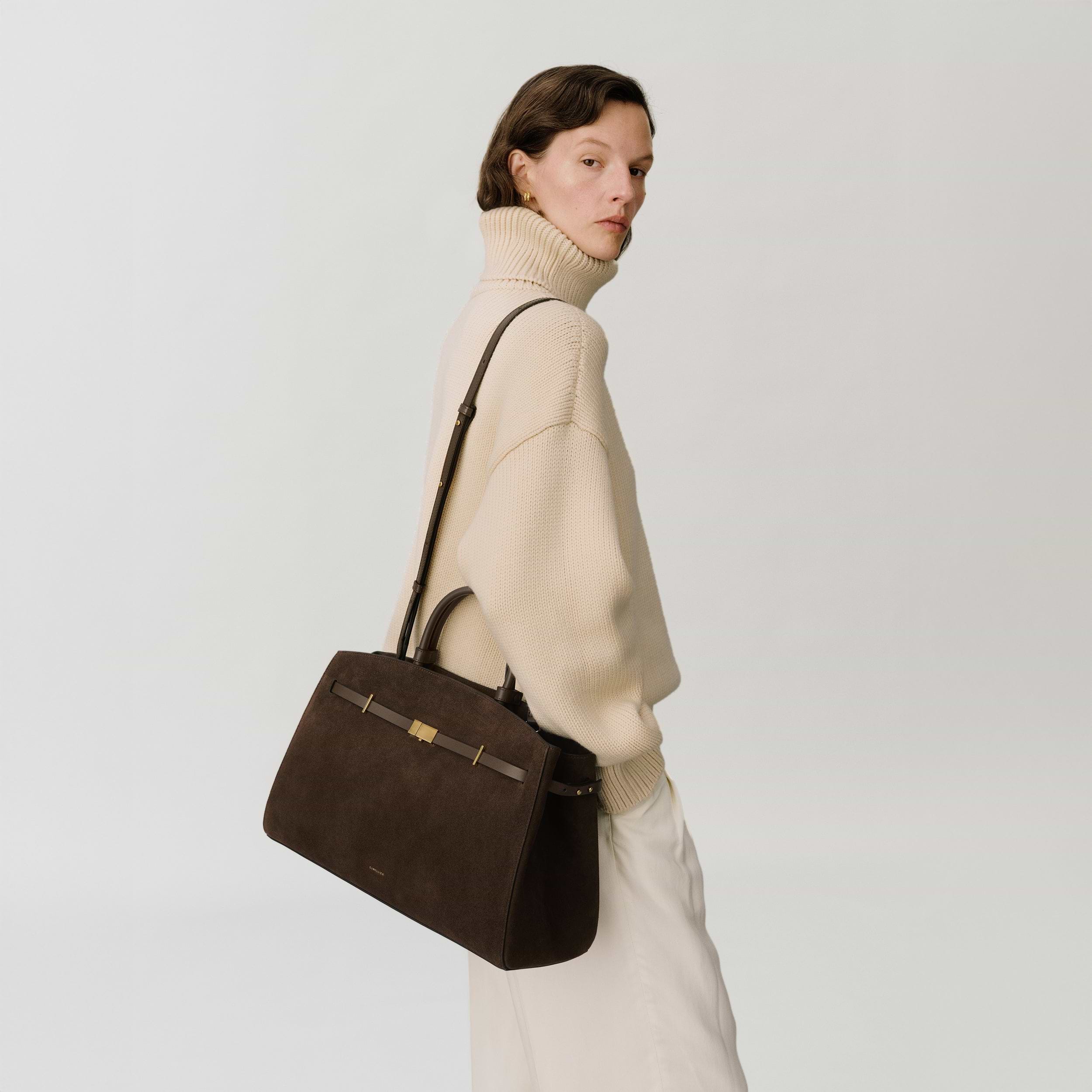 The Hudson | Mocha Suede & Mocha Smooth | DeMellier