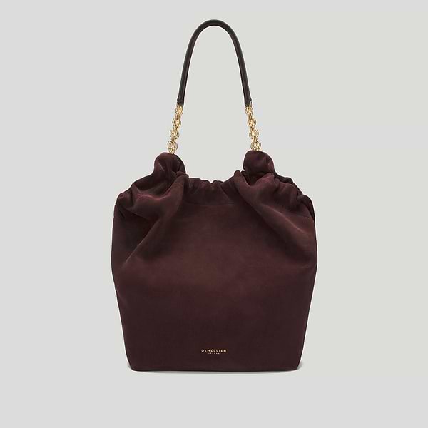 The Miami shoulder bag burgundy suede burgundy smooth 1