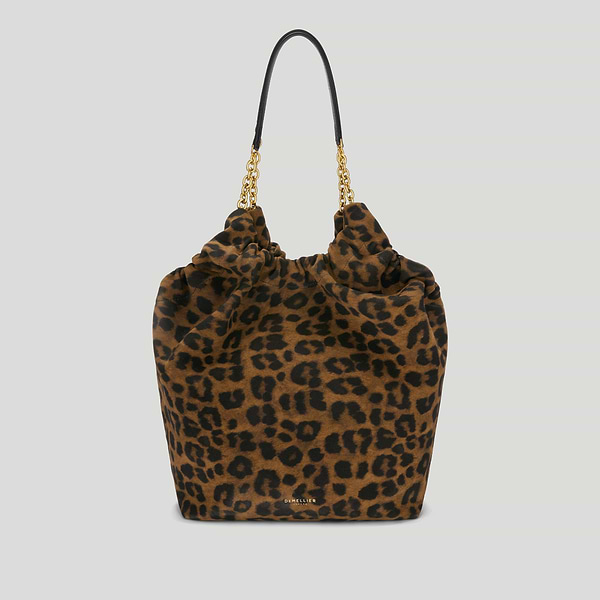 The Miami shoulder bag leopard print suede 1