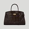 The Midi Hudson Large Chocolate croc effect 1